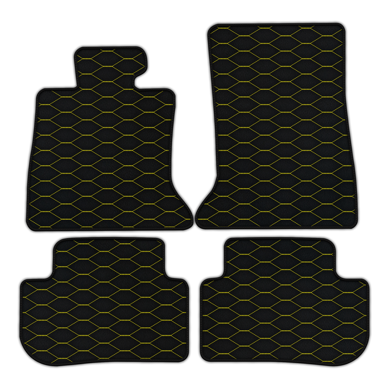 Customizable Leather Floor Mats with Viper Hex Pattern for Rolls Royce Dawn (2016-2023)
