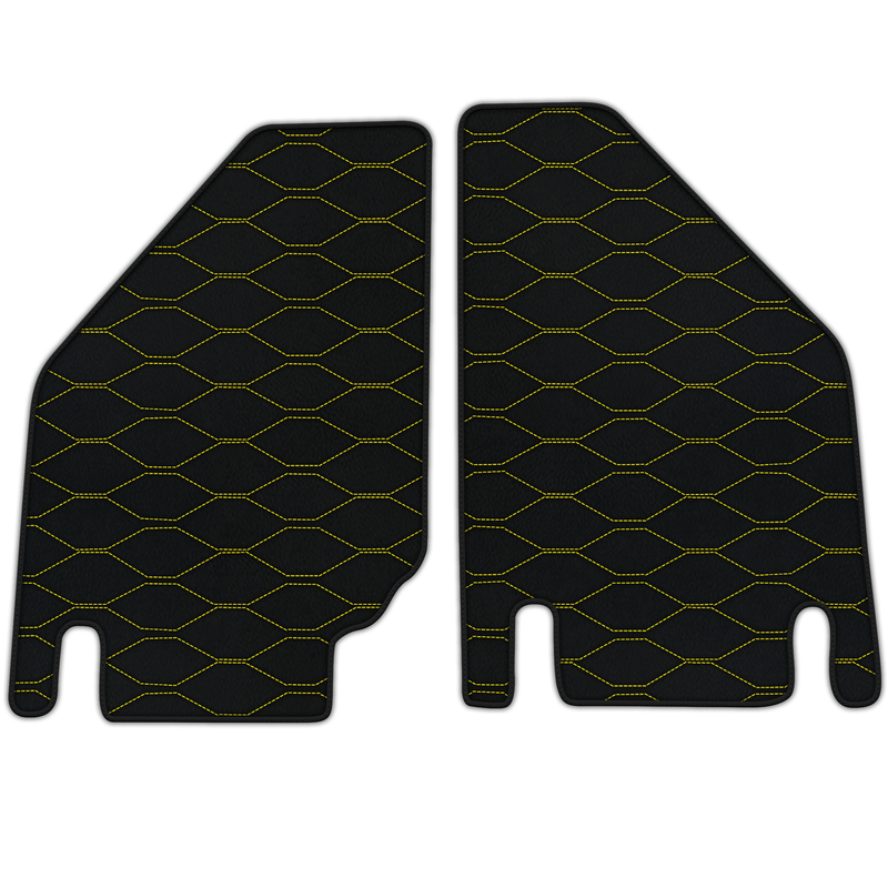 Alfombrillas de cuero personalizables con patrón hexagonal Viper para Lamborghini Countach (1974–1990)