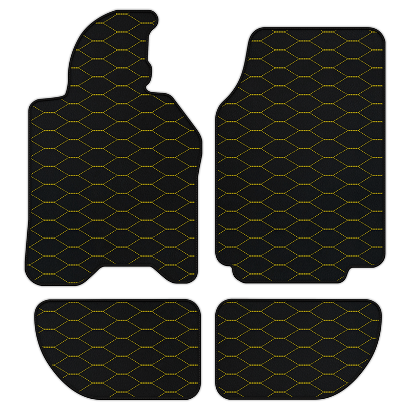 Customizable Leather Floor Mats with Viper Hex Pattern for Porsche 944 (1981-1991)
