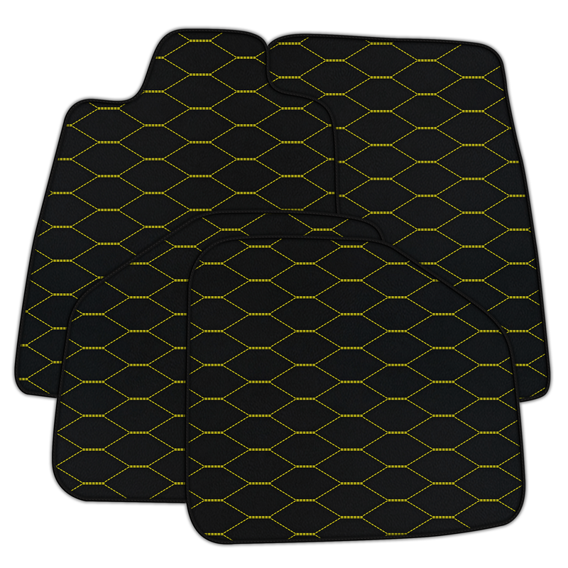 Tapis de voiture en cuir personnalisables avec motif hexagonal Viper pour Aston Martin DBX (2020-2023)