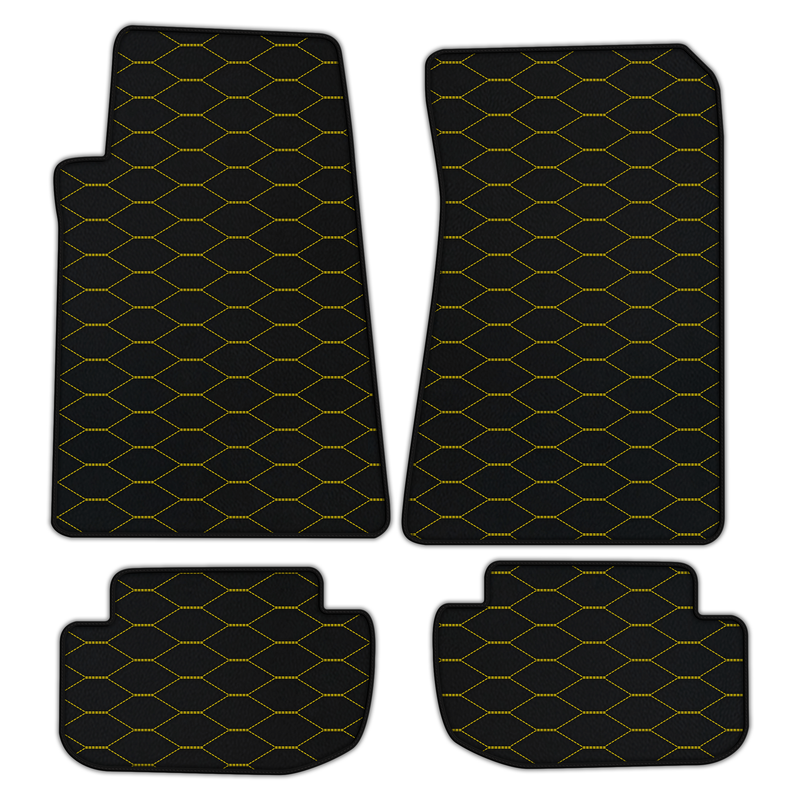 Personalisierbare Lederfußmatten mit Viper-Hex-Muster für Aston Martin DBS (2007–2012) Coupé