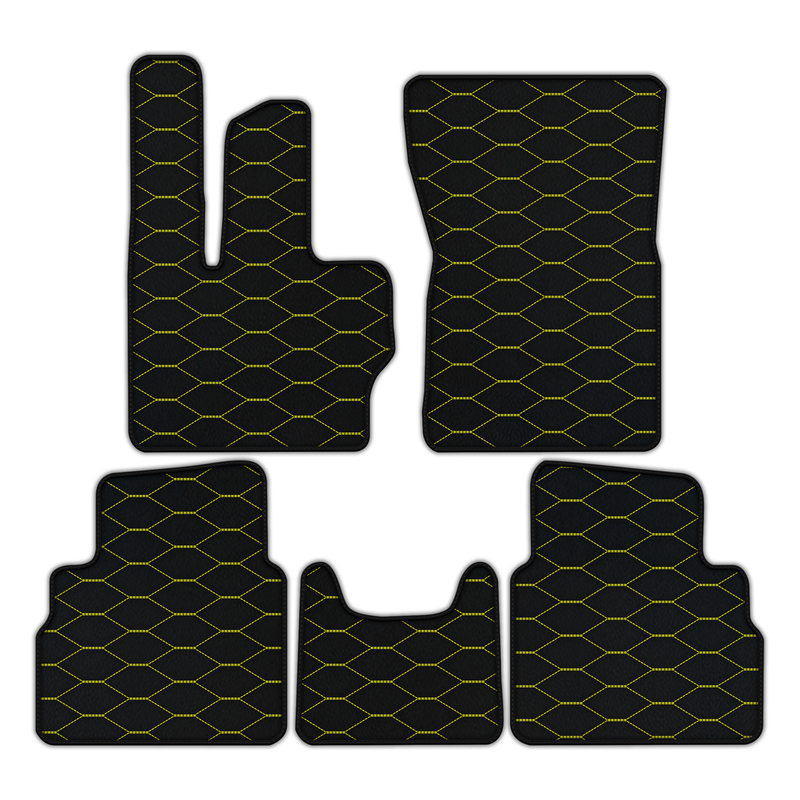 Tapis de voiture en cuir personnalisables avec motif hexagonal Viper pour Mercedes Benz G-Class W463 (2018-2023)