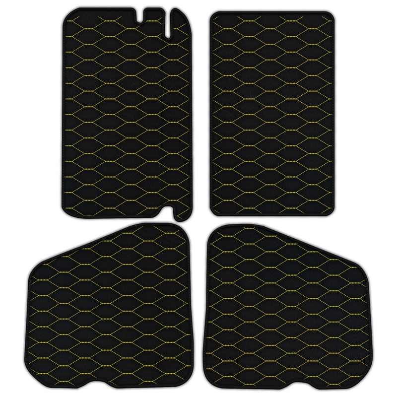 Customizable Leather Floor Mats with Viper Hex Pattern for Rolls Royce Shadow (1965-1977)