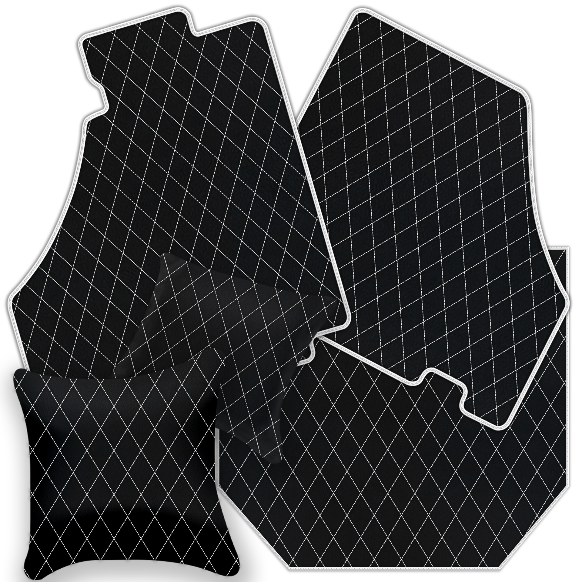 Black Leather Floor Mats for Ferrari 458 GT2 (2012-2015) | AW1 Design