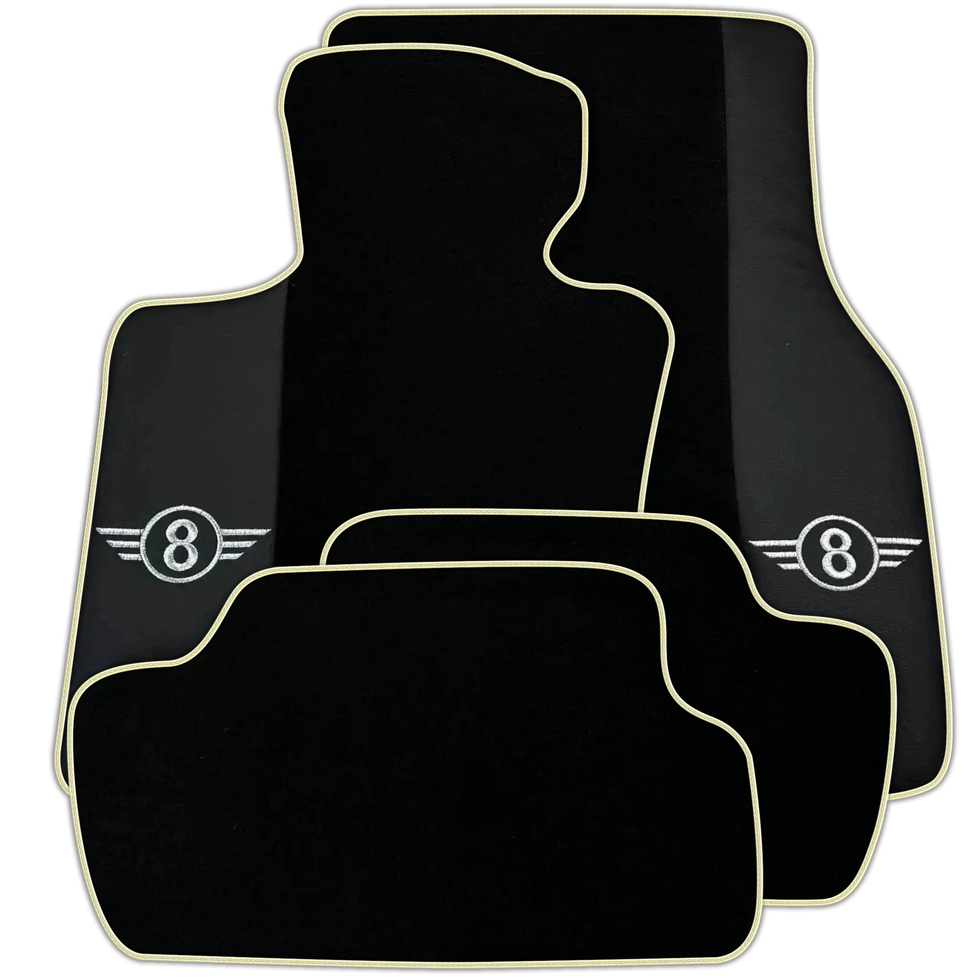 Black Floor Mats for Mini Cooper / One F56 3-Doors (2014-2023) Various Trim Colors