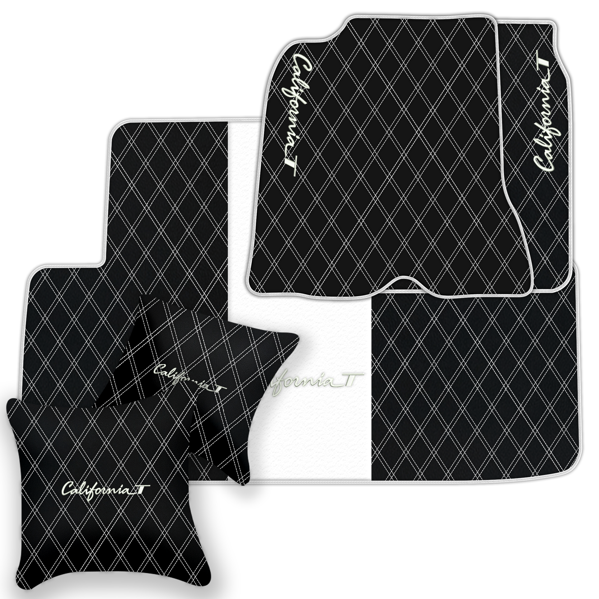 Tapis de voiture noirs pour Ferrari California T 2015–2018 - AutoWin