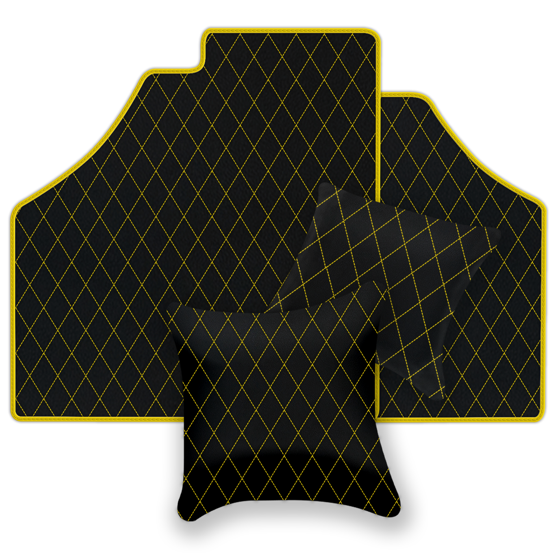 Black Leather Floor Mats for Ferrari F355 (1994-1999) | AW1 Design