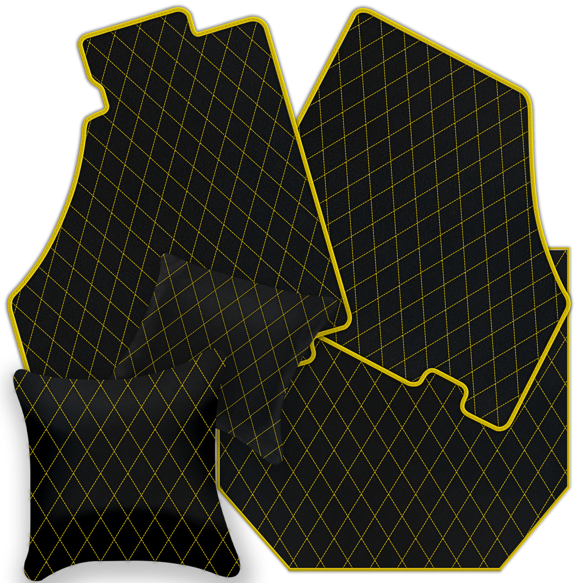 Black Leather Floor Mats for Ferrari 458 GT2 (2012-2015) | AW1 Design