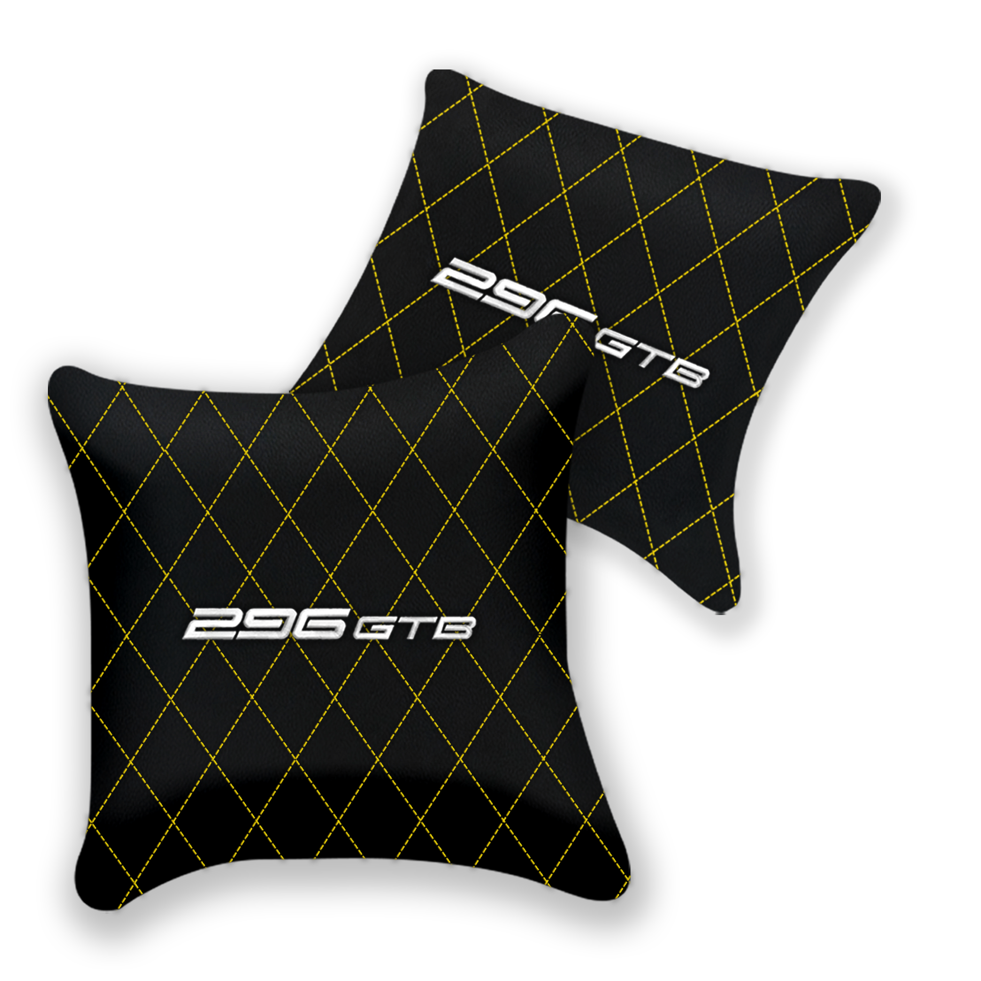 Custom Black Leather Pillows for Ferrari GTC4 Lusso - Set of 2
