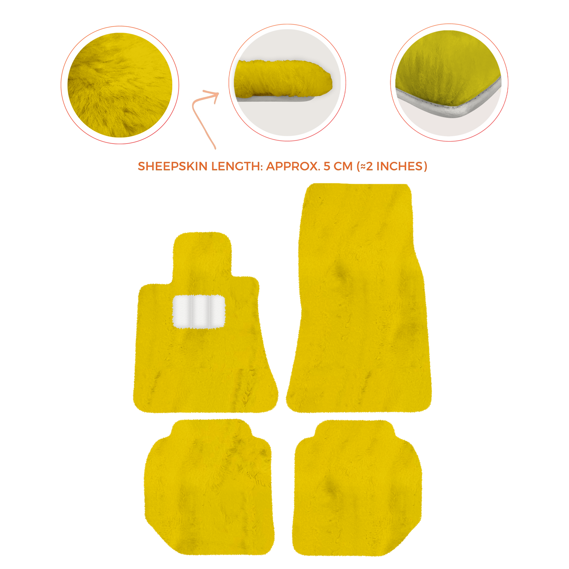 Premium Sheepskin Floor Mats for Bentley Continental GTC (2011-2018)