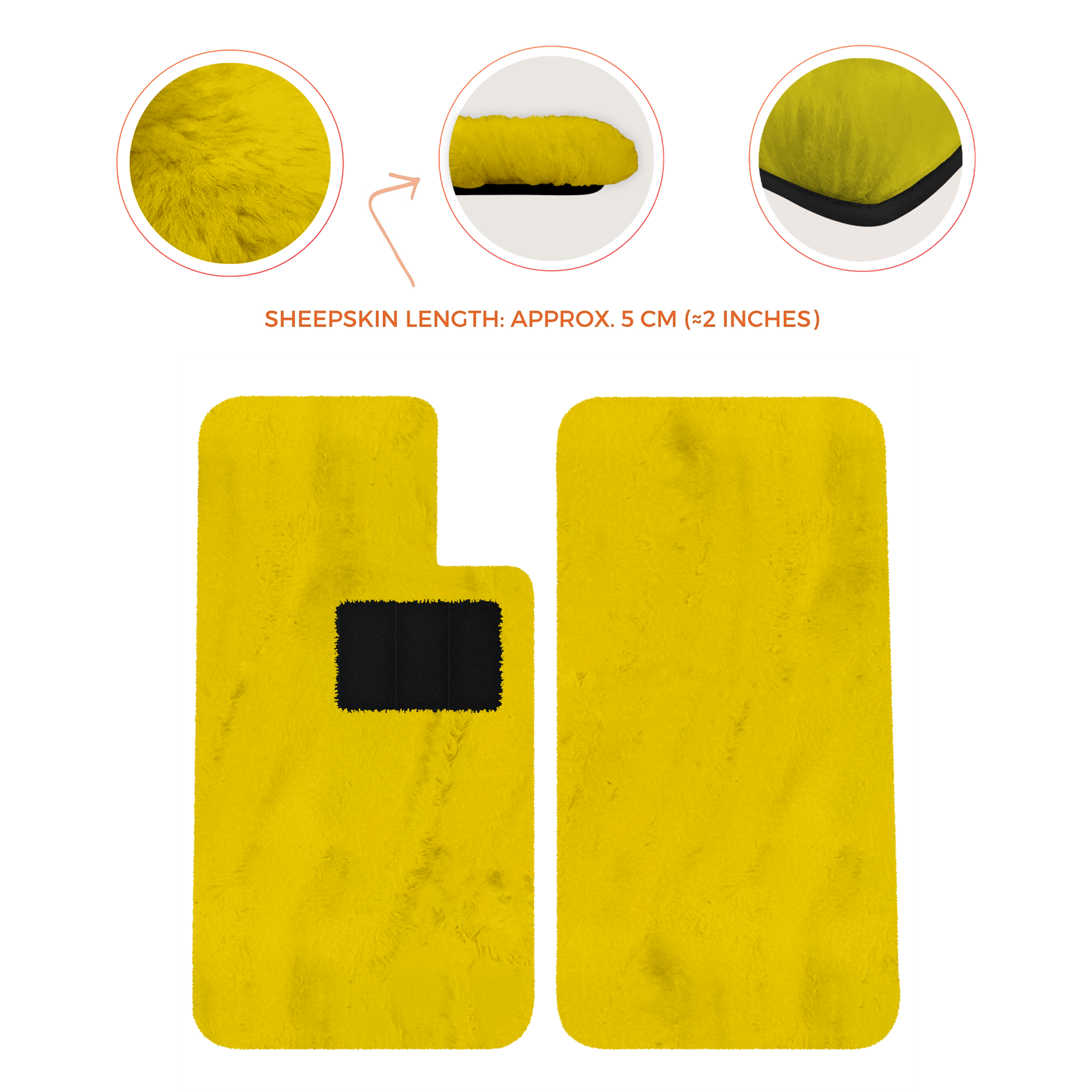 Premium Sheepskin Floor Mats for Aston Martin V8 Virage (1989-1995) Coupe