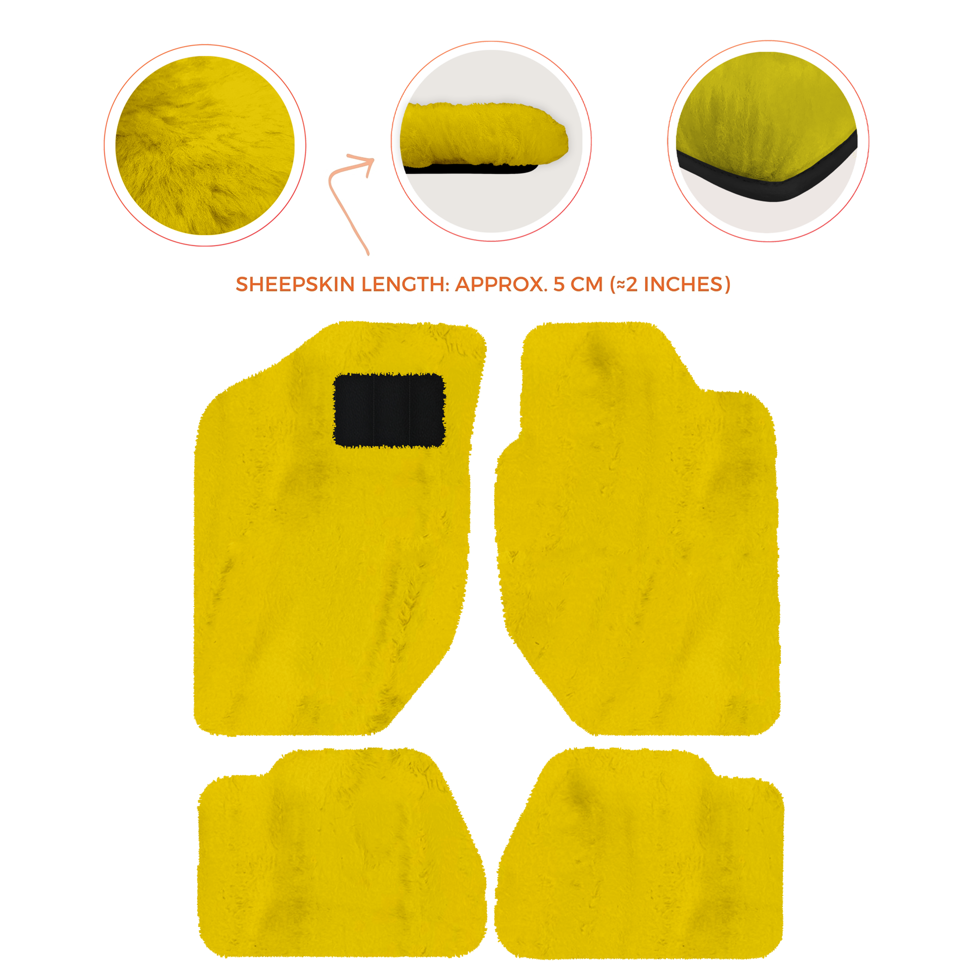 Luxury Sheepskin Floor Mats for Land Rover Discovery Sport (2015-2019)