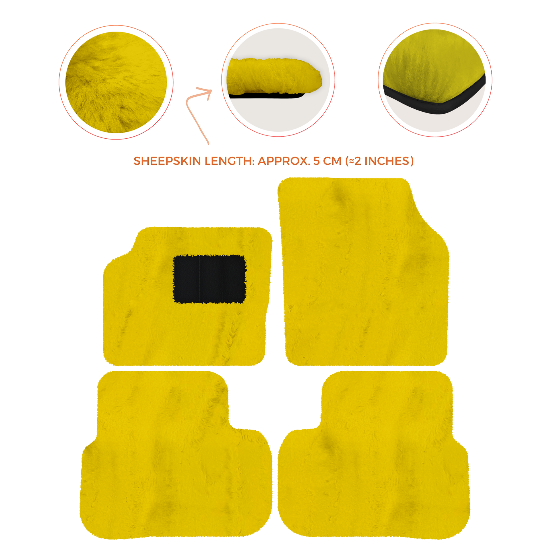 Luxury Sheepskin Floor Mats for Aston Martin V8 Coupe (1996-2000)