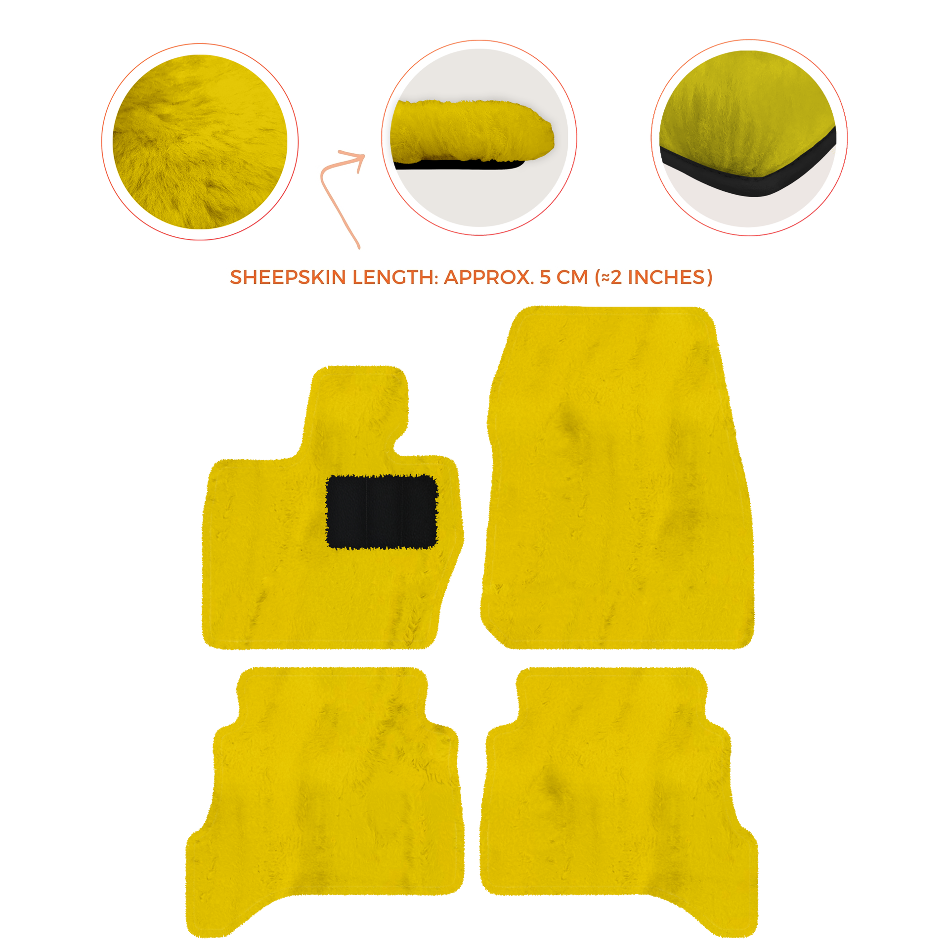 Premium Sheepskin Floor Mats for Range Rover Evoque (2015-2019)