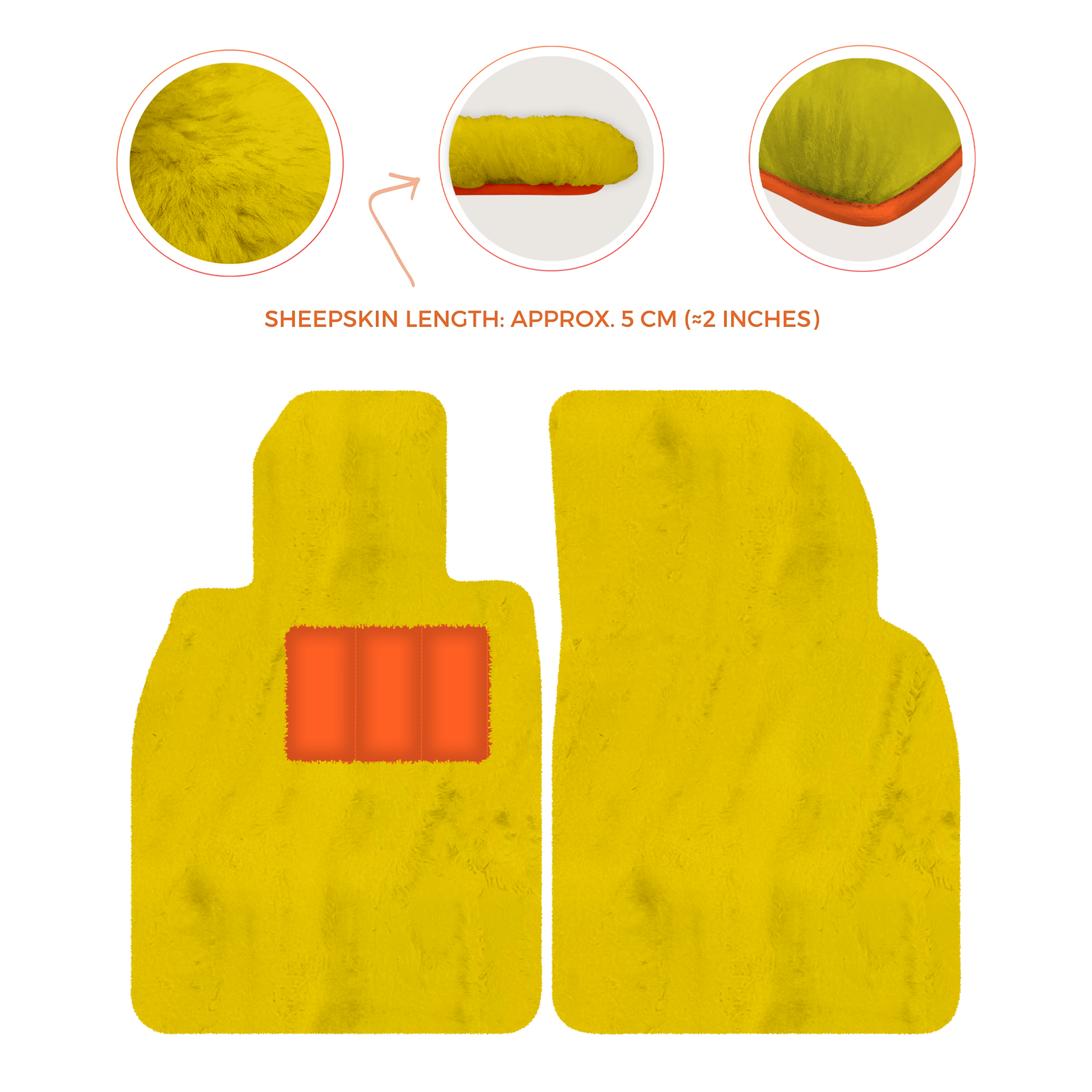 Premium Sheepskin Floor Mats for Porsche Cayenne (2018-2023)