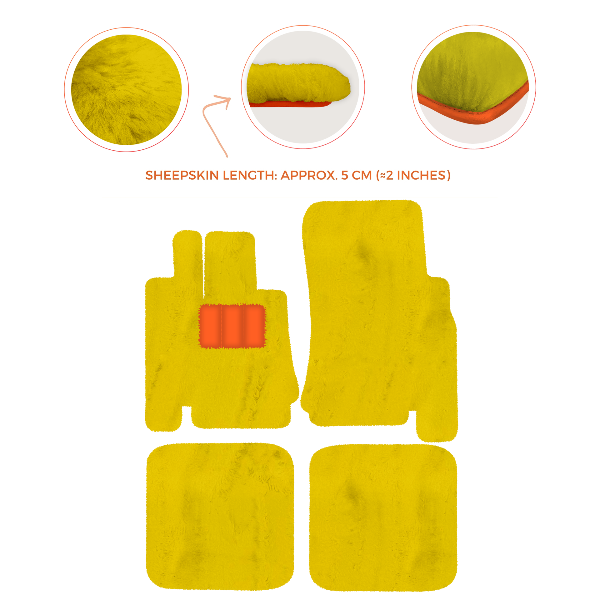 Premium Luxurious Sheepskin Floor Mats for Bentley Arnage (1998-2009)