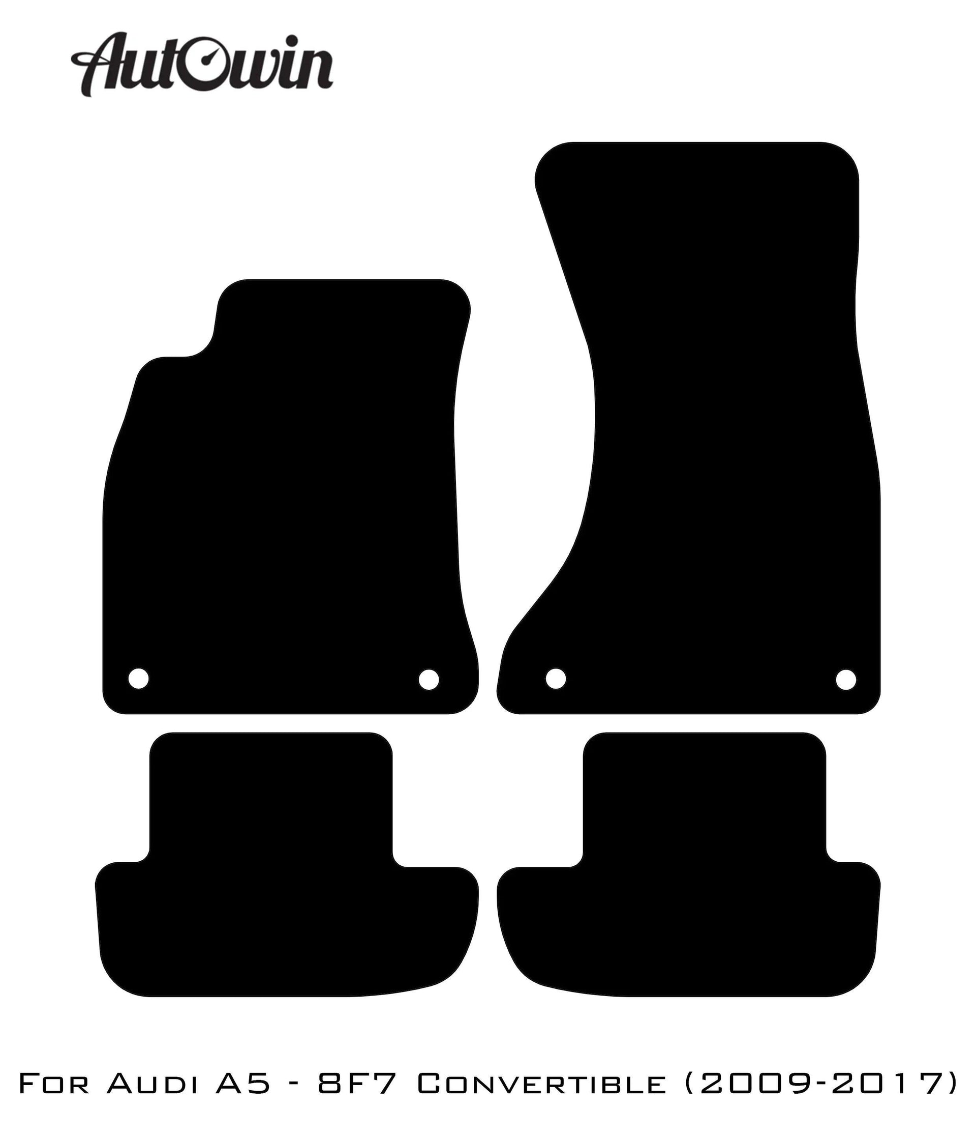 Beige Floor Mats for Audi A5 - 8F7 Convertible (2009-2017) | ER56 Design - AutoWin