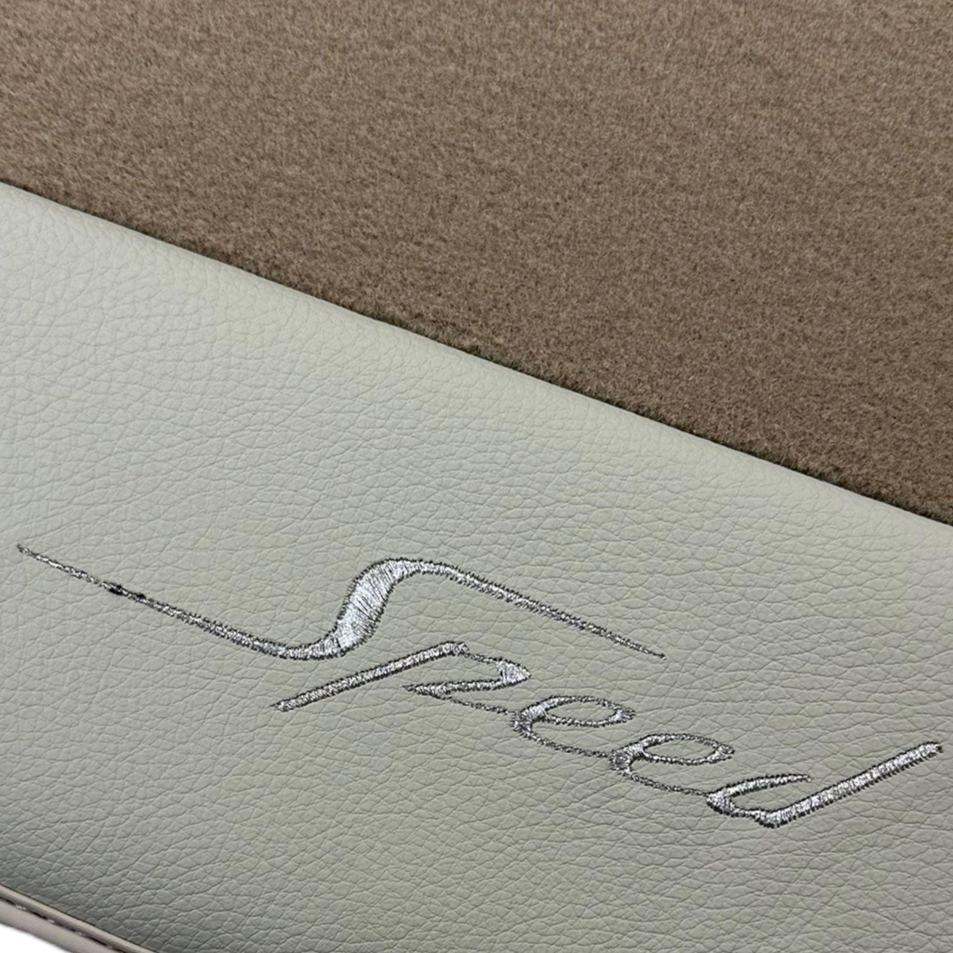 Beige Floor Mats for Bentley Bentayga (2015-2023) with Leather - AutoWin