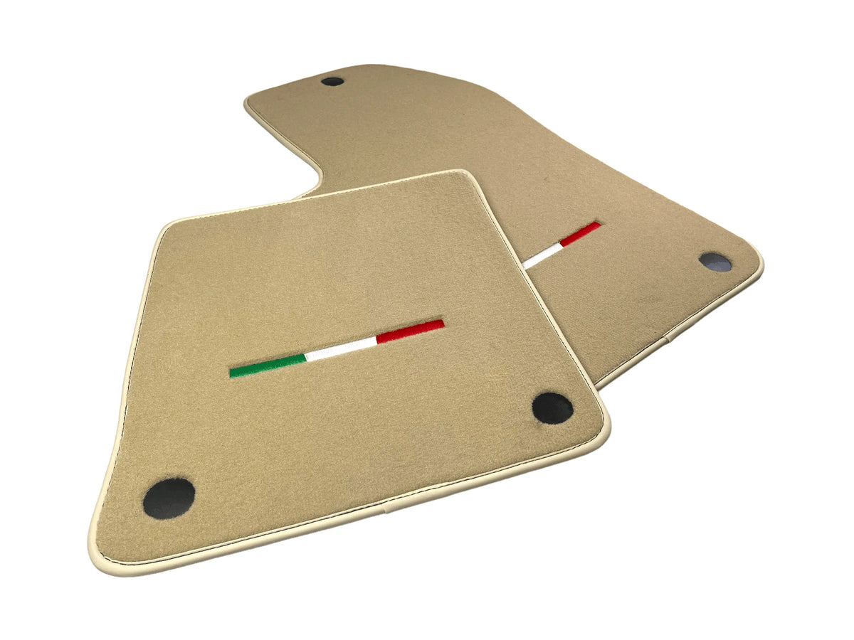Beige Floor Mats For Ferrari 612 Scaglietti 2005-2011 Italian Edition - AutoWin