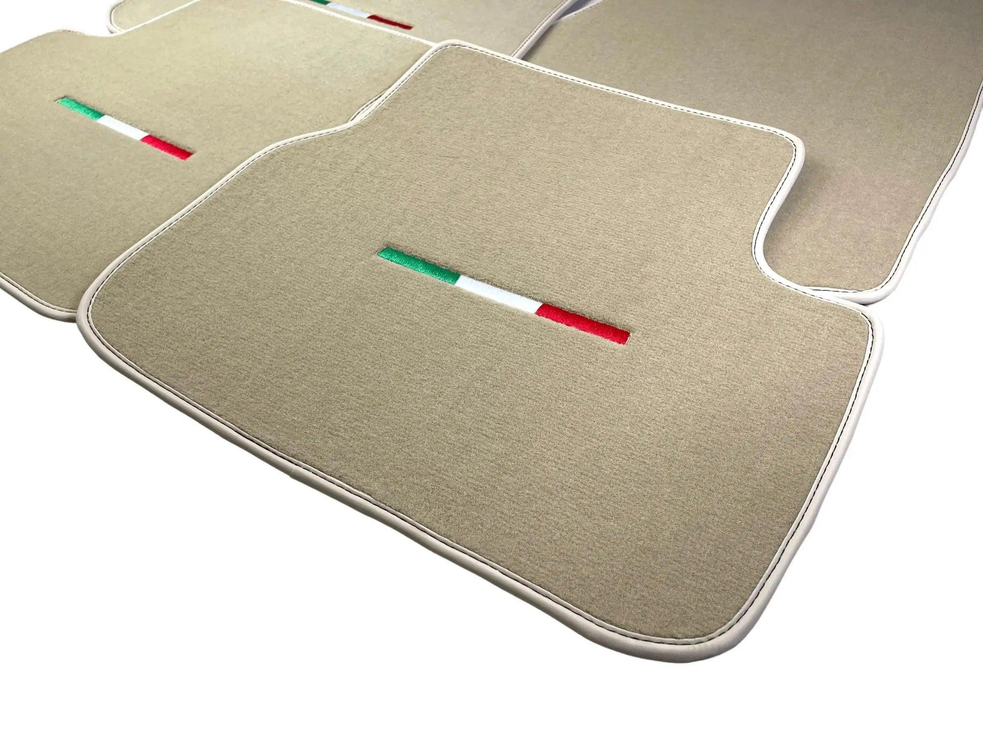 Beige Floor Mats For Maserati Coupé (2001-2007) Italy Edition - AutoWin