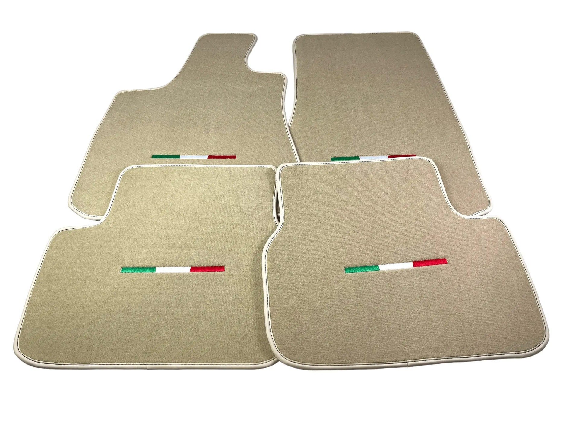 Beige Floor Mats For Maserati Ghibli 2013-2022 Italy Edition - AutoWin