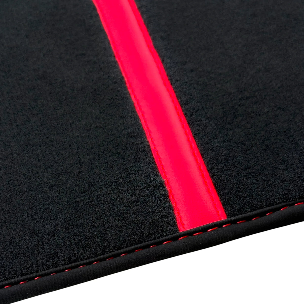 Black Car Floor Mats with Leather Line for Ferrari 488 Pista Spider (2019-2021) | Various Colors