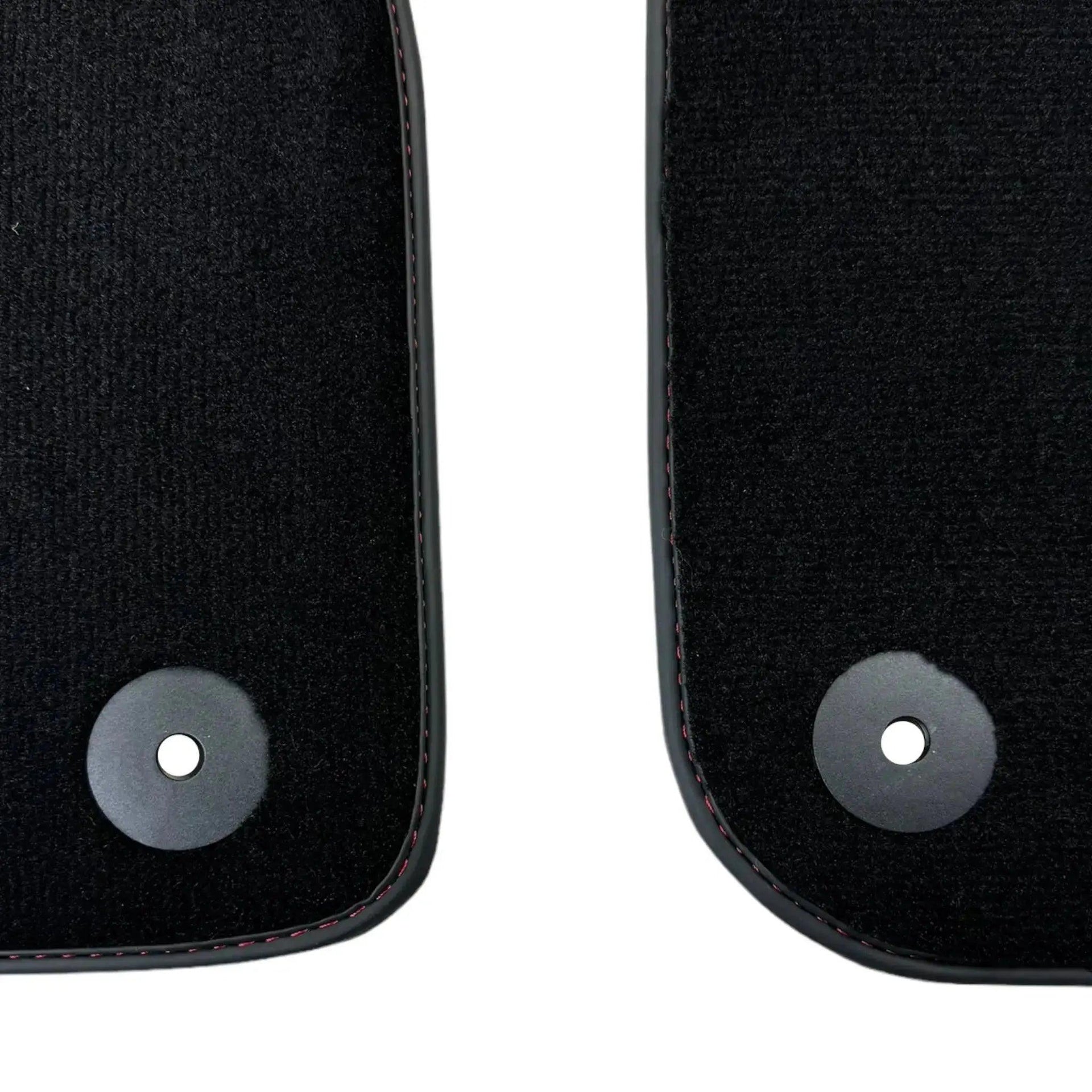 Black Floor Mats for Bentley Bentayga (2015-2023) with Red Leather | ER56 Design - AutoWin