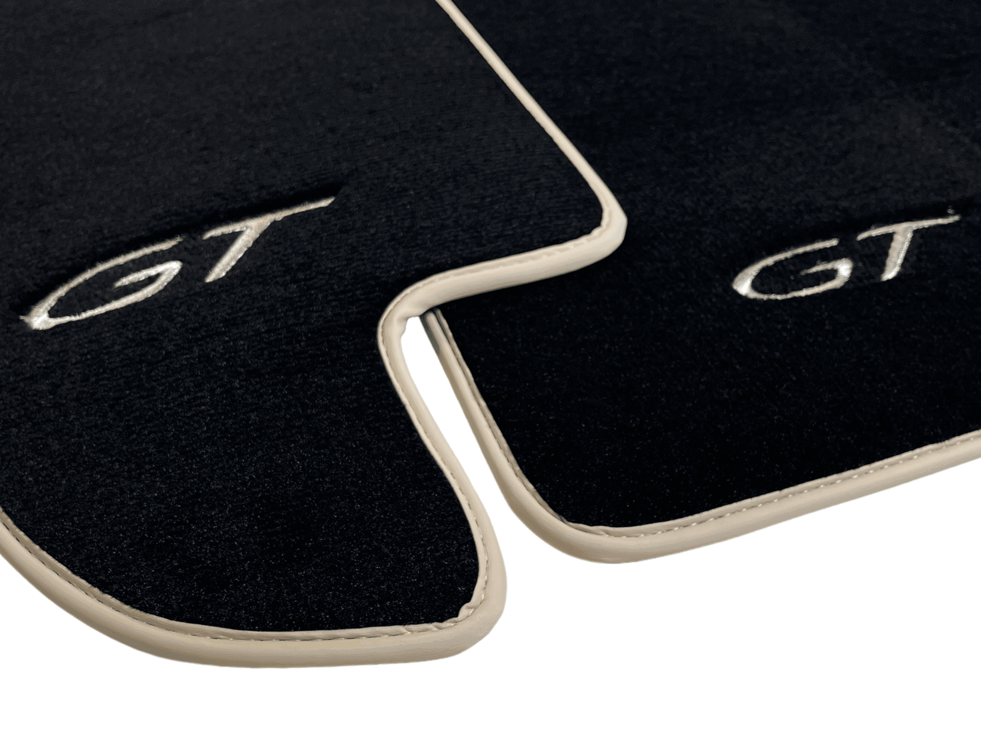 Black Floor Mats For Bentley Continental GT (2011–2018) With Beige Trim - AutoWin