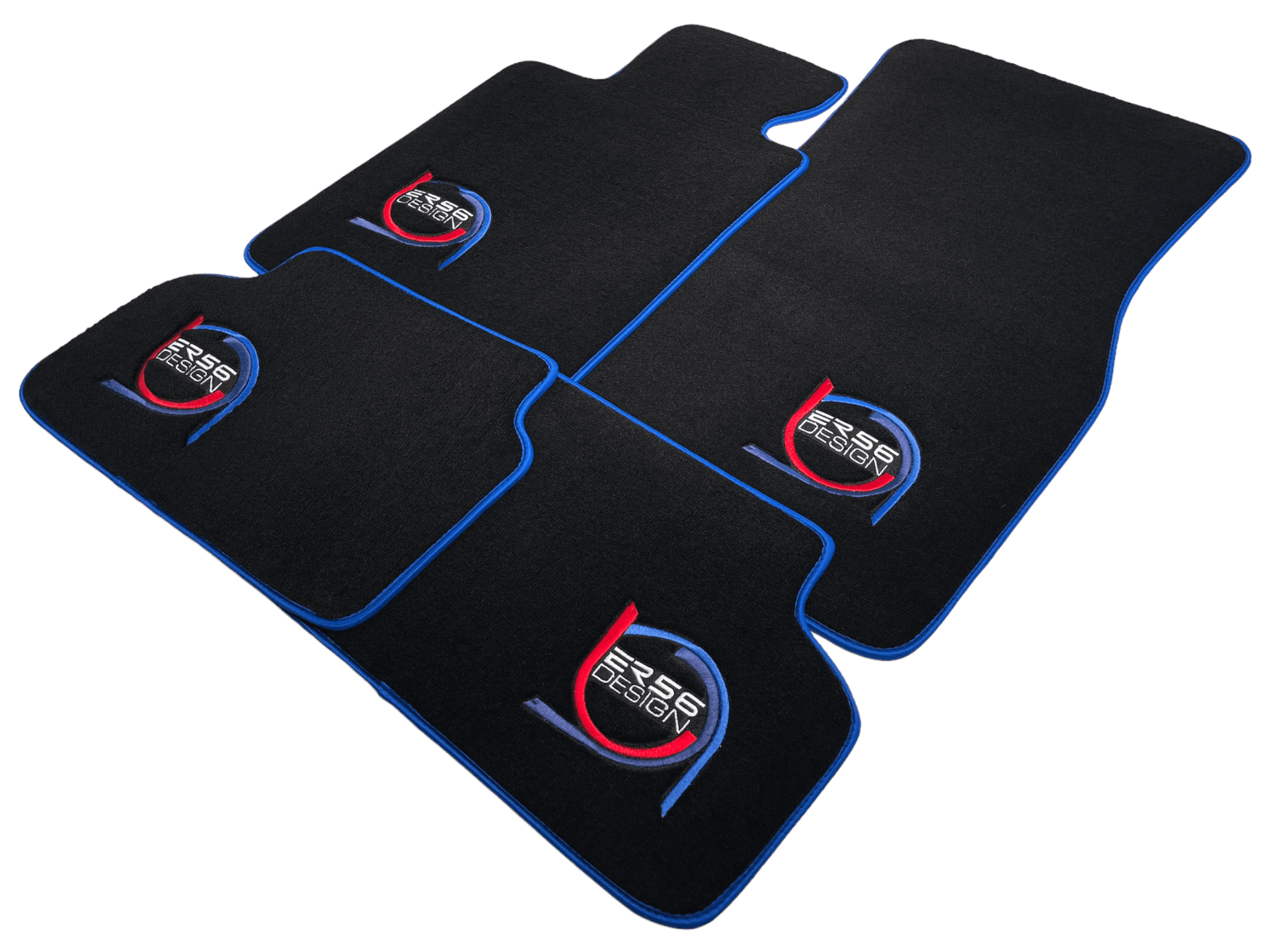 Black Floor Mats For BMW F74 Gran Coupe (2025-2026) ER56 Design Limited Edition Blue Trim - AutoWin