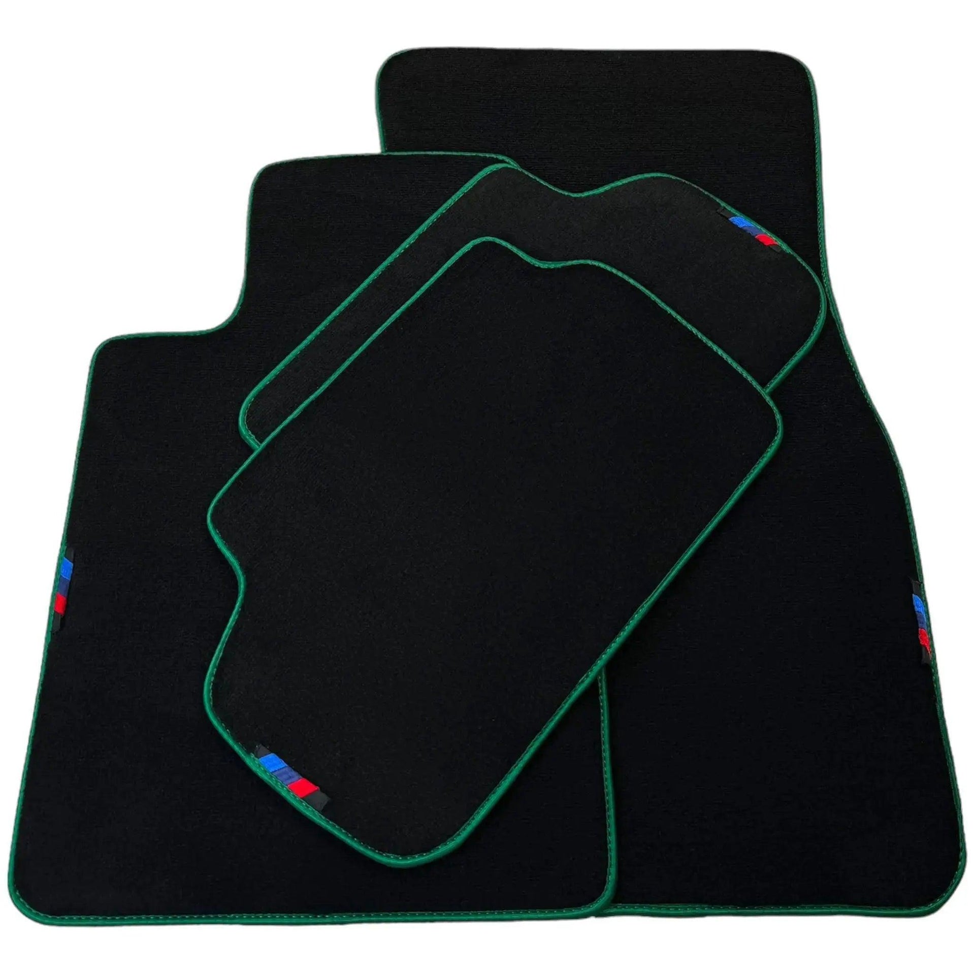 Black Floor Mats For BMW M4 Series F82 | Green Trim AutoWin Brand - AutoWin