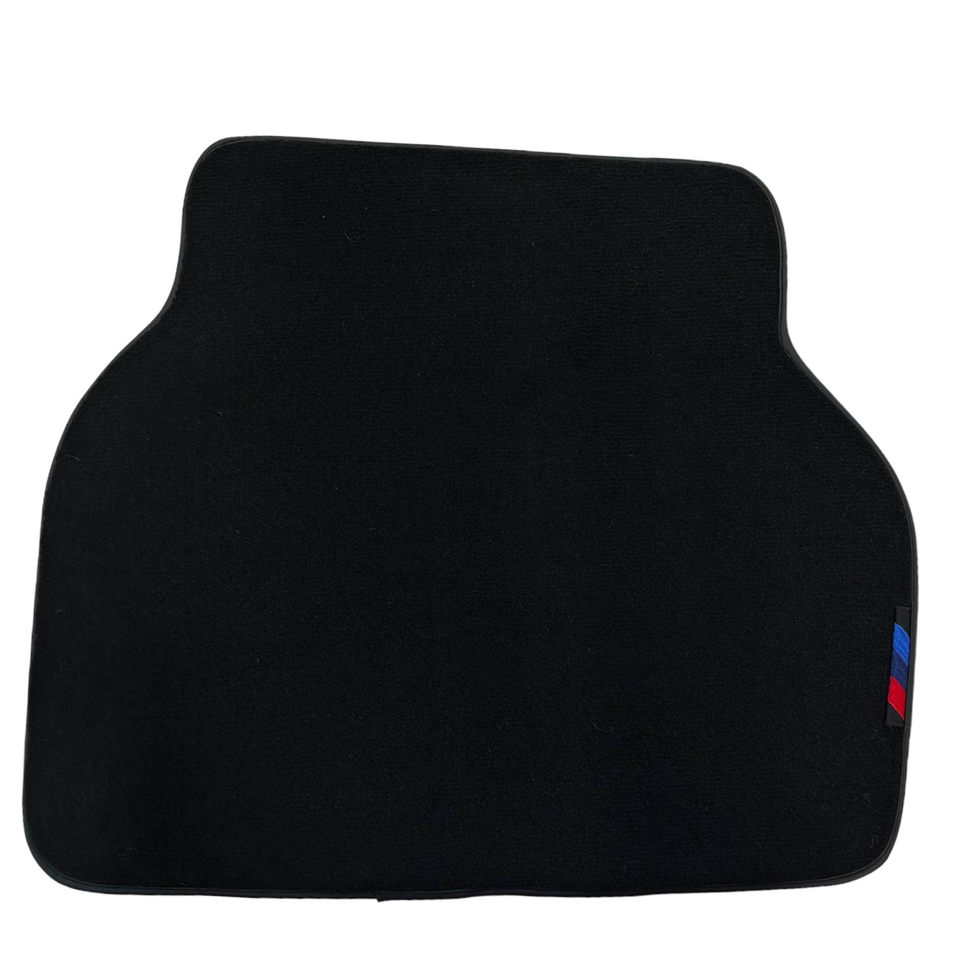 Black Floor Mats For BMW M5 E39 With 3 Color Stripes Tailored Set Perfect Fit - AutoWin