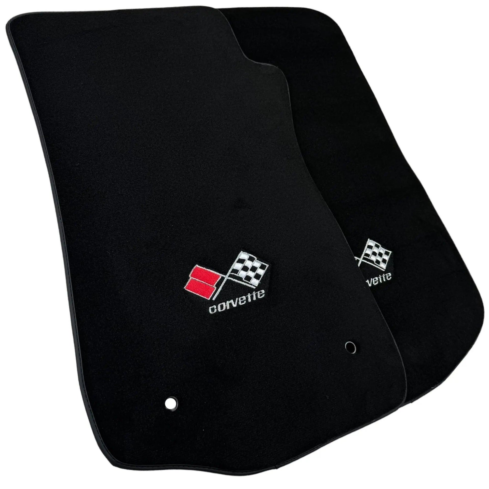 Black Floor Mats for Chevrolet Corvette C3 (1968-1982) | Black Trim - AutoWin