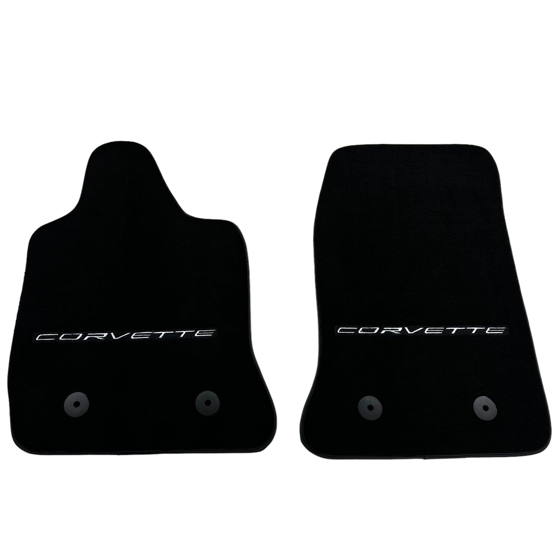 Black Floor Mats For Chevrolet Corvette C7 (2014-2019) - AutoWin