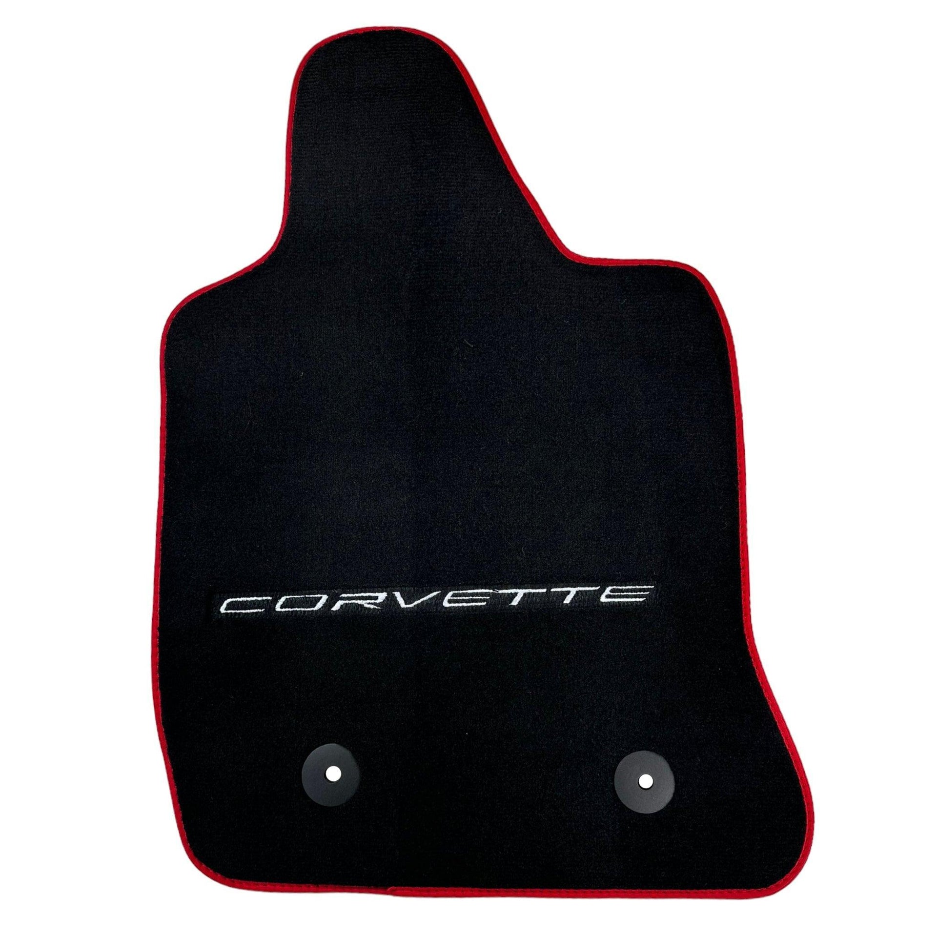 Black Floor Mats For Chevrolet Corvette C7 Targa Top (2014-2019) - AutoWin