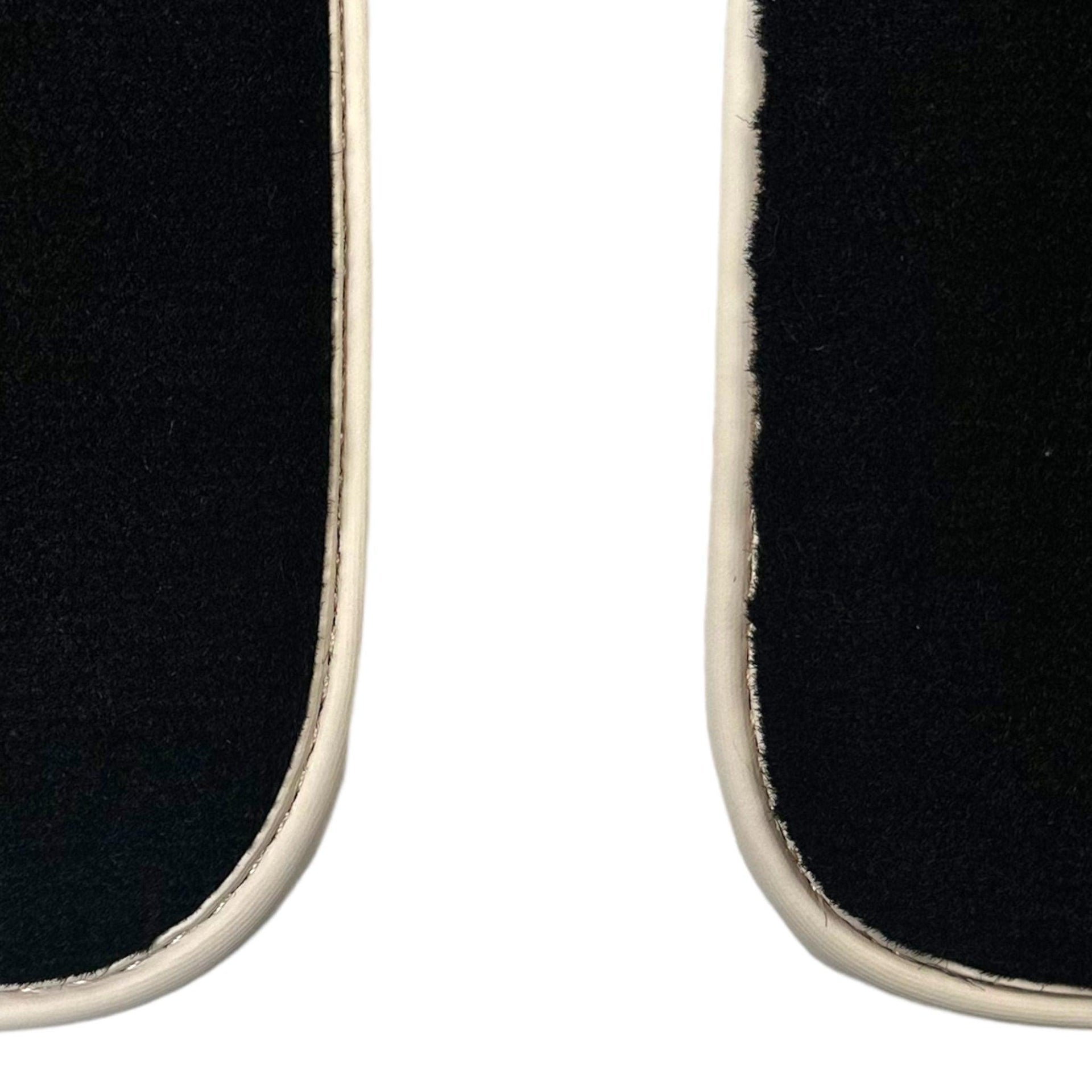 Black Floor Mats for Ferrari 296 GTB (2022-2024) with Beige Trim - AutoWin
