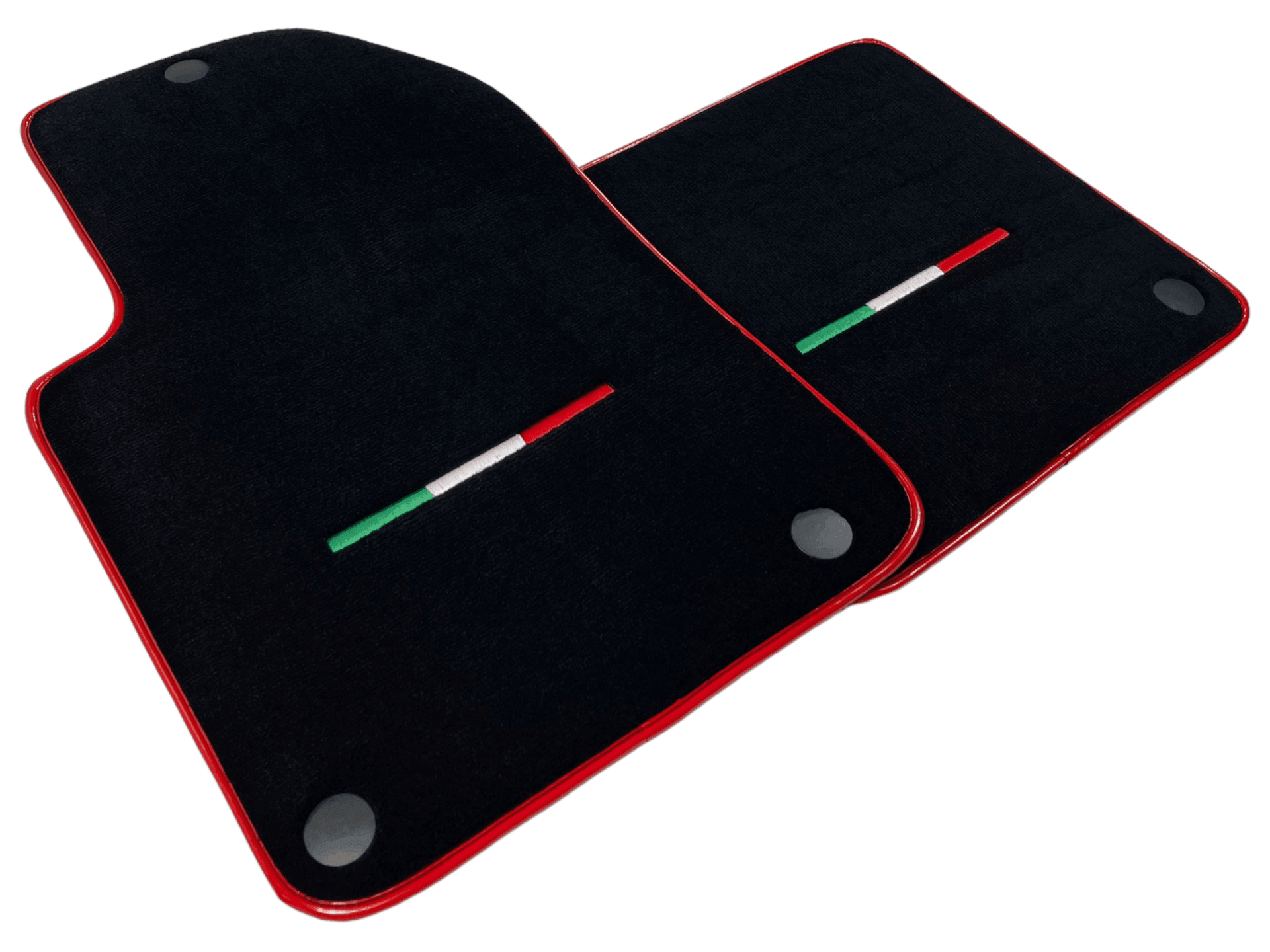 Black Floor Mats For Ferrari 612 Scaglietti 2005-2011 With Red Trim - AutoWin