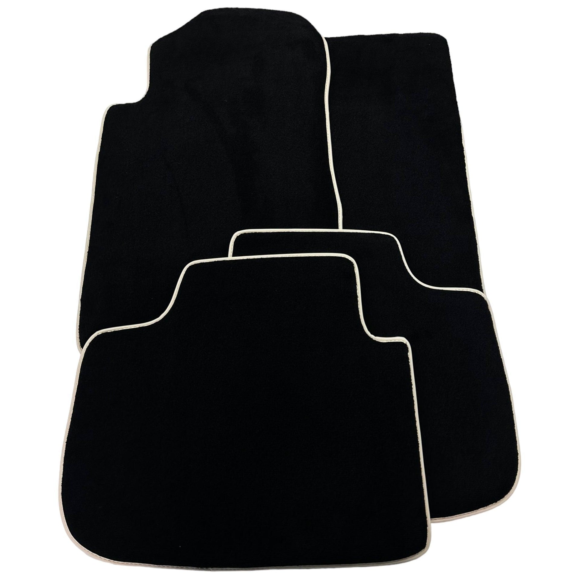 Black Floor Mats For Kia Sportage (1994-2002) with Beige Trim - AutoWin