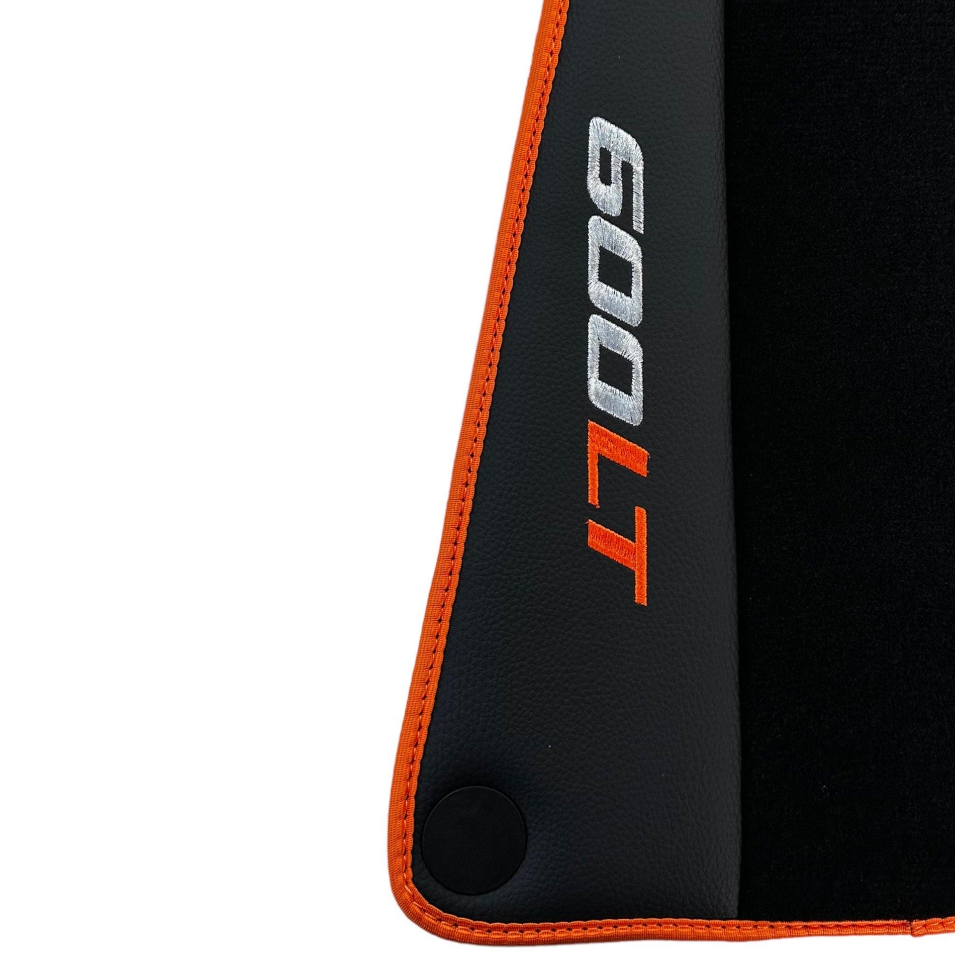 Black Floor Mats for McLaren 600 LT (2018-2020) With Alcantara Leather - AutoWin