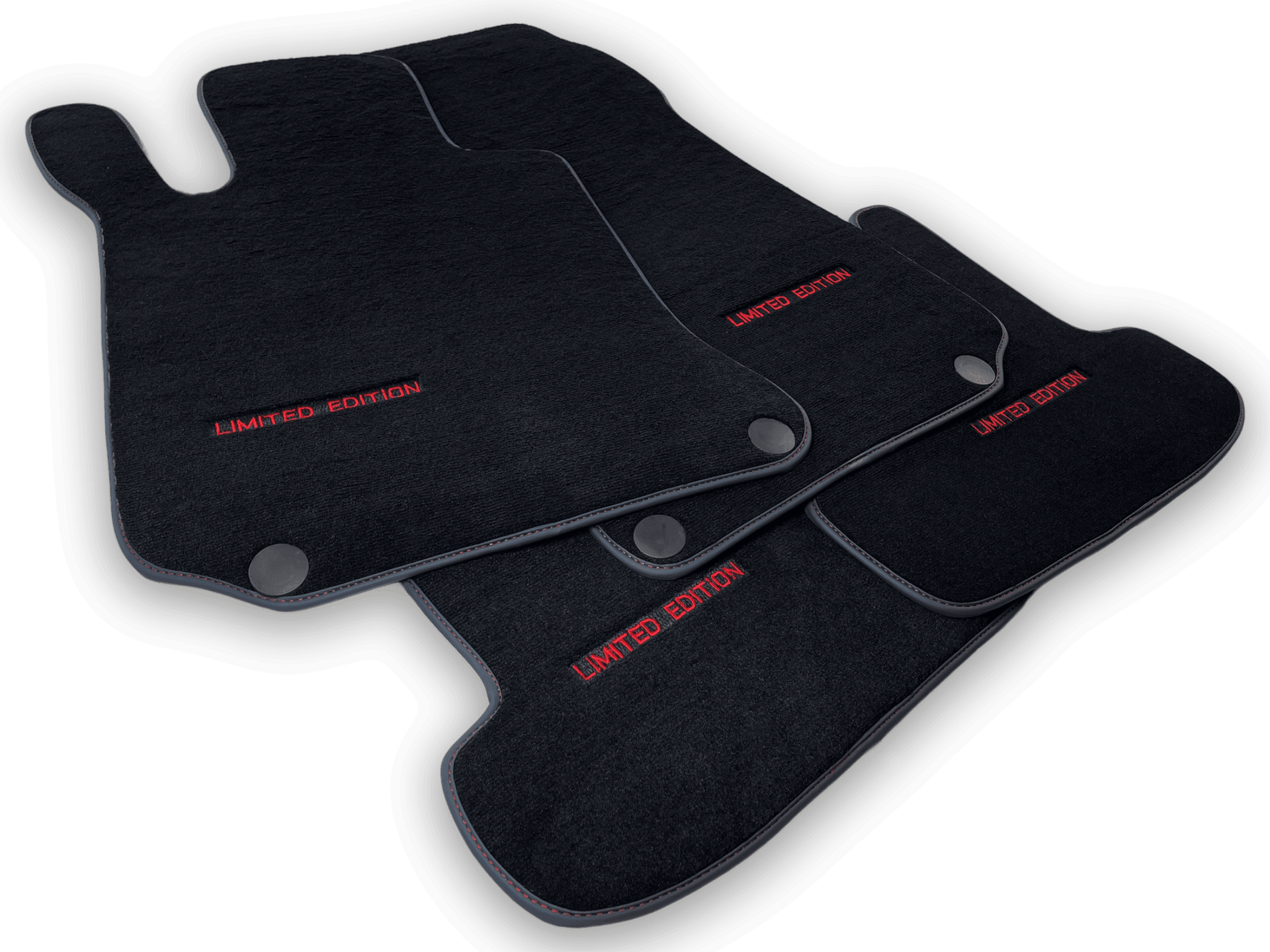 Black Floor Mats For Mercedes Benz CLK-Class A208 Convertible (1998-2003) | Limited Edition - AutoWin