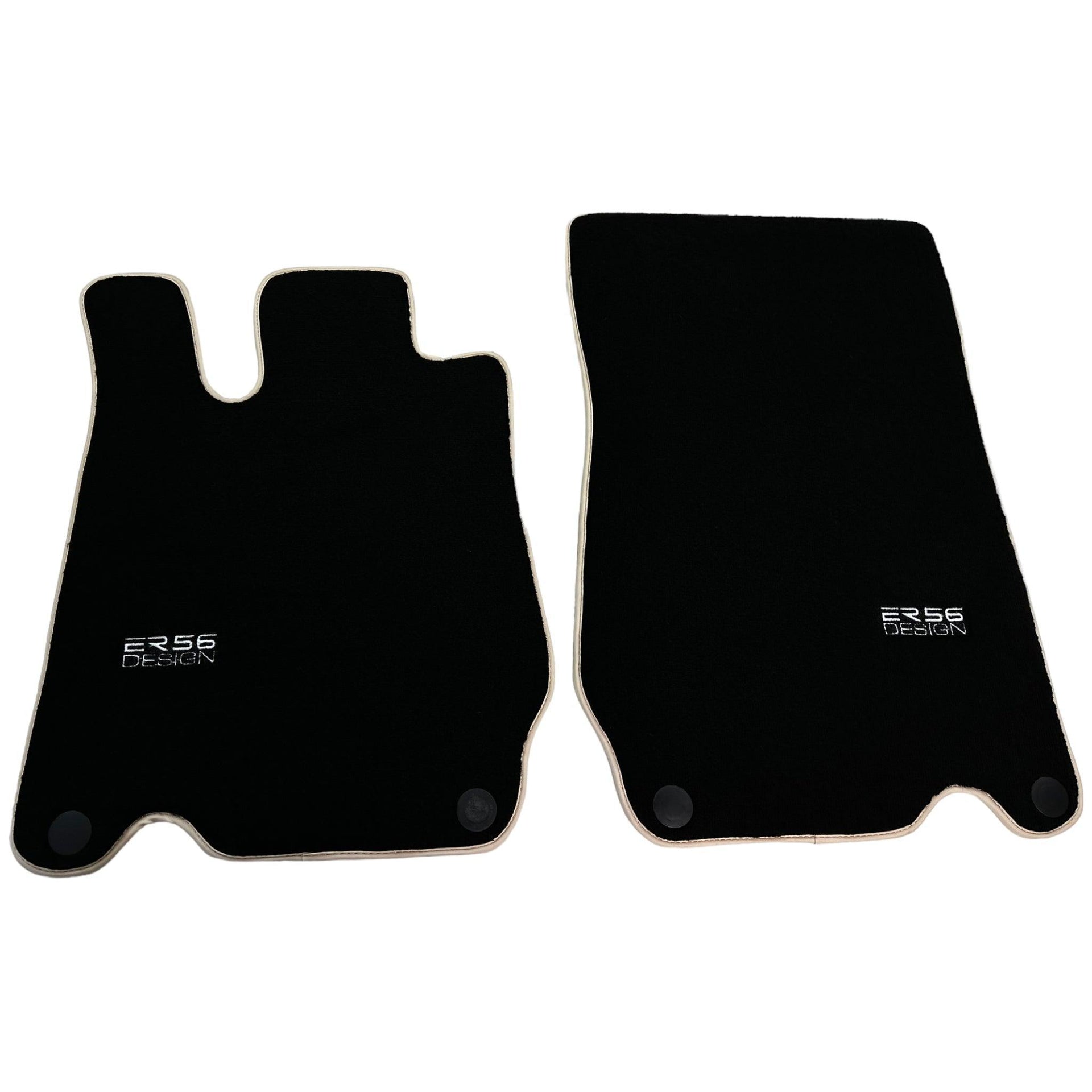 Black Floor Mats For Mercedes-Benz SL-Class R230 (2001-2012) Beige Trim | ER56 Design - AutoWin