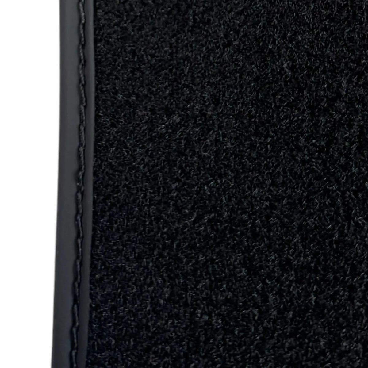 Black Floor Mats for Rolls Royce Phantom Sedan (2003-2016) with White Leather