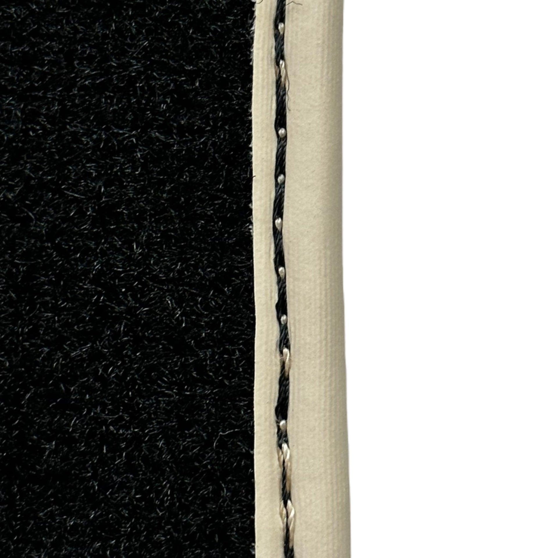 Black Floor Mats for Toyota Camry (2017-2023) Beige Trim - AutoWin