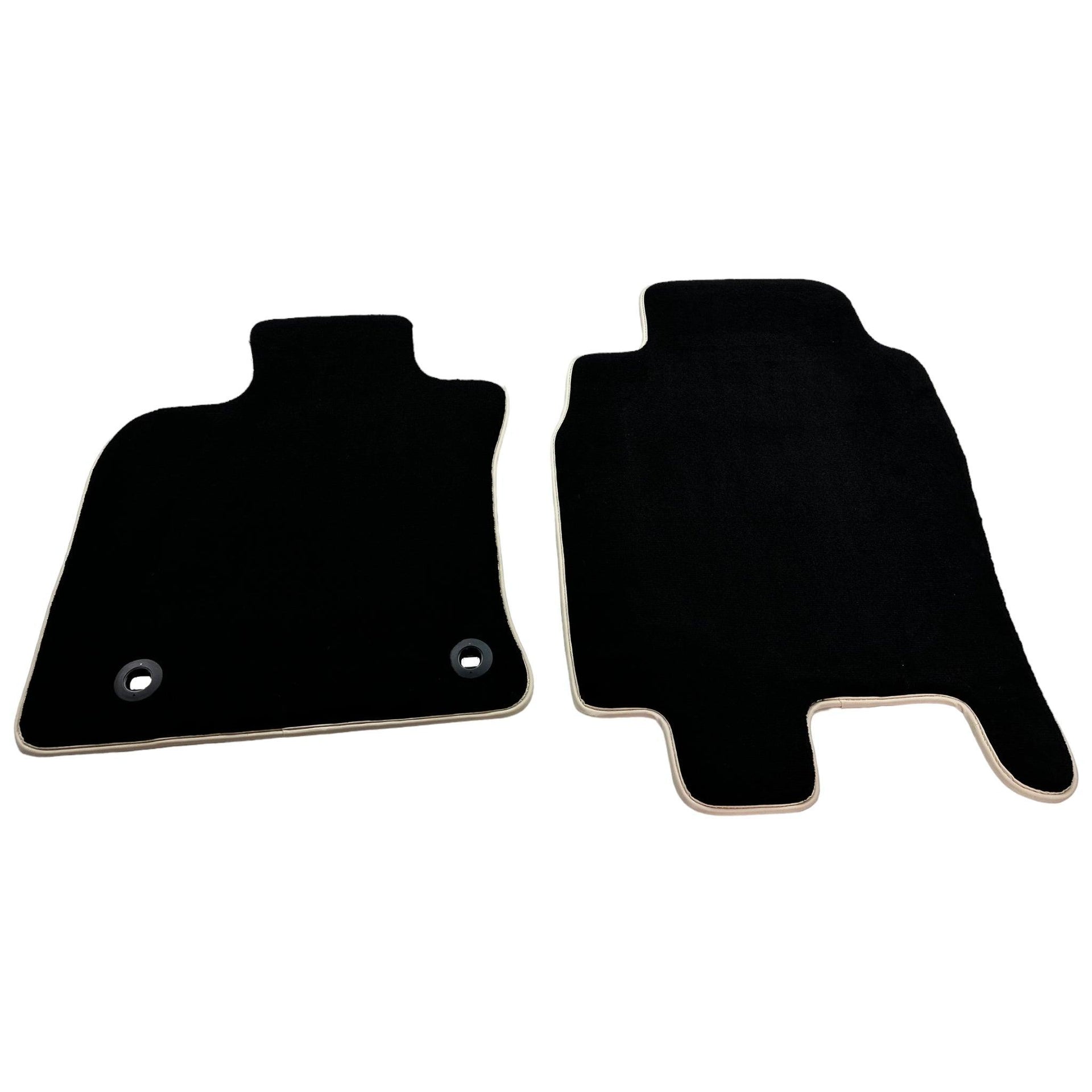 Black Floor Mats for Toyota Camry (2017-2023) Beige Trim - AutoWin