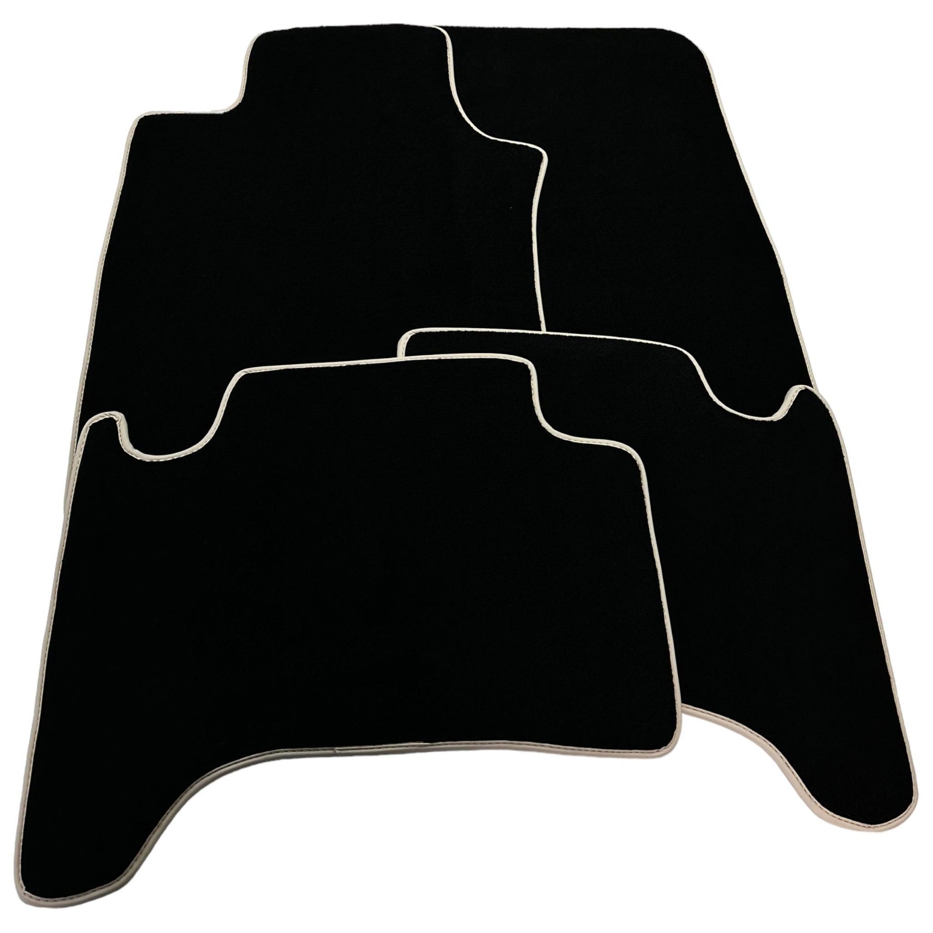 Black Floor Mats For Toyota Land Cruiser 120 (2002-2009) | Beige Trim - AutoWin
