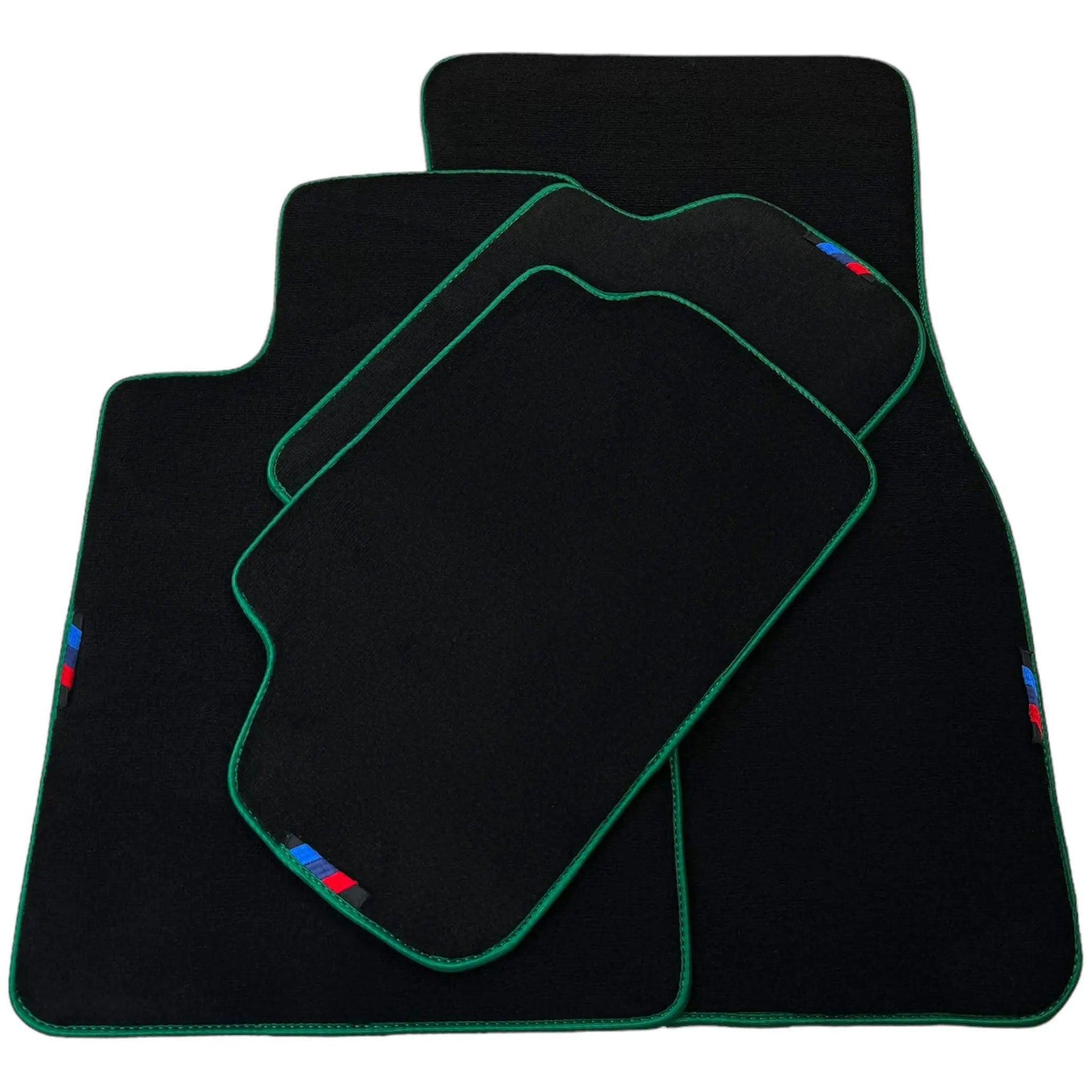 Black Mats For BMW M5 G90 (2023-2026) Sedan | Green Trim - AutoWin