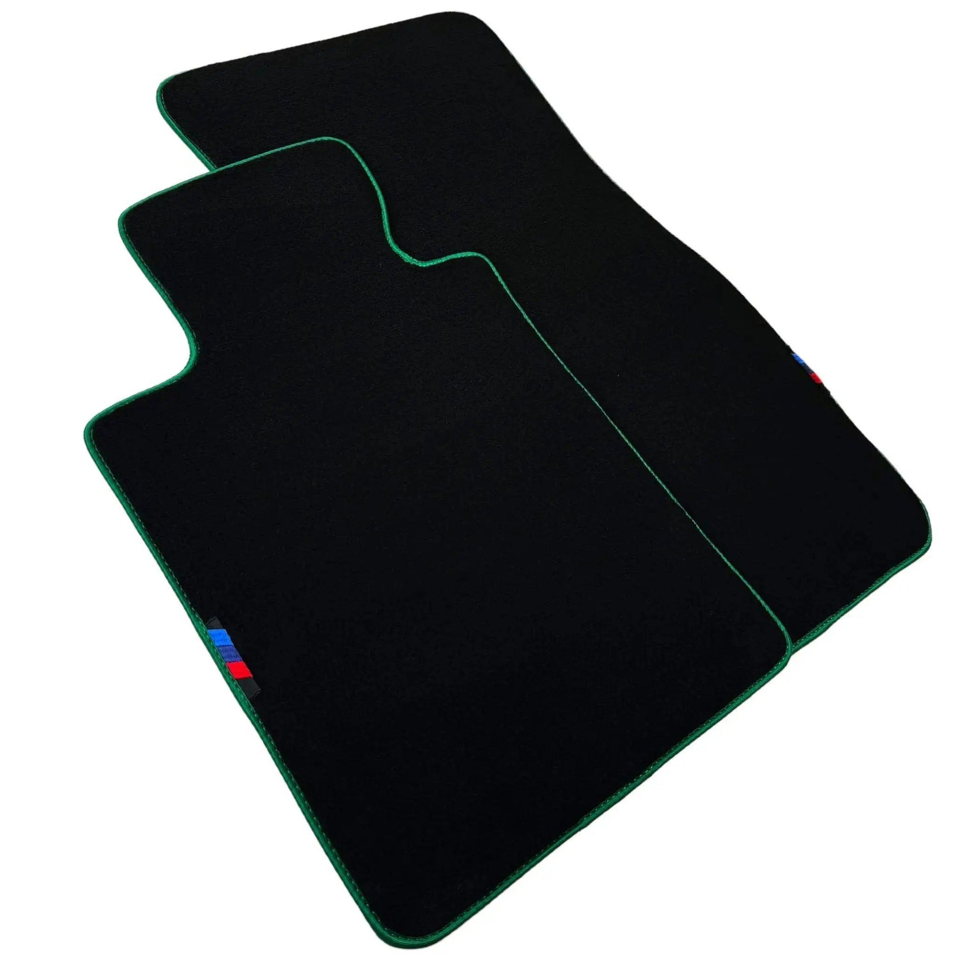 Black Mats For BMW 7 Series E38 Long | Green Trim - AutoWin