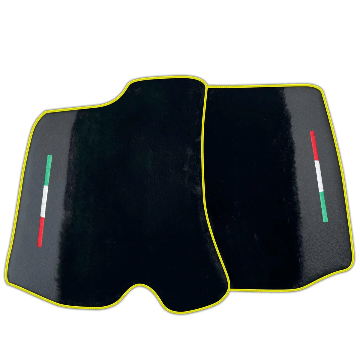 Black Sheepskin Floor Mats for Ferrari Portofino M (2018-2023) with Leather | Various Trim Colors