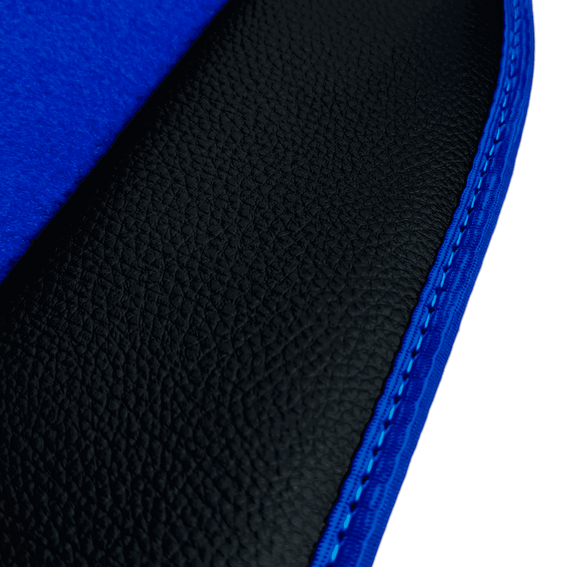 Light Blue Floor Mats for Porsche 718 Boxster (2016-2023) with Leather - AutoWin