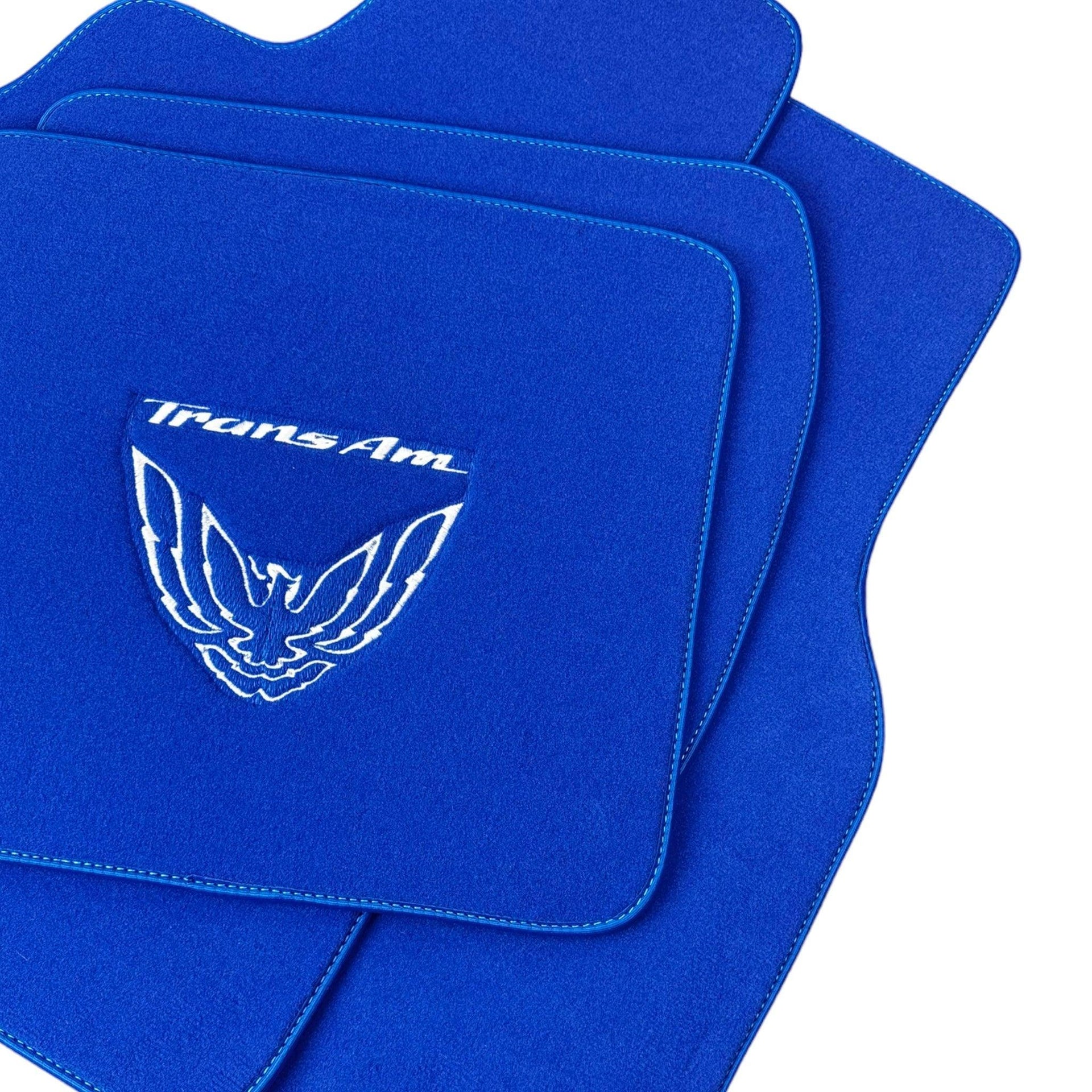 Blue Floor Mats for Pontiac FireBird (1993-2002) with Trans Am Logo - AutoWin