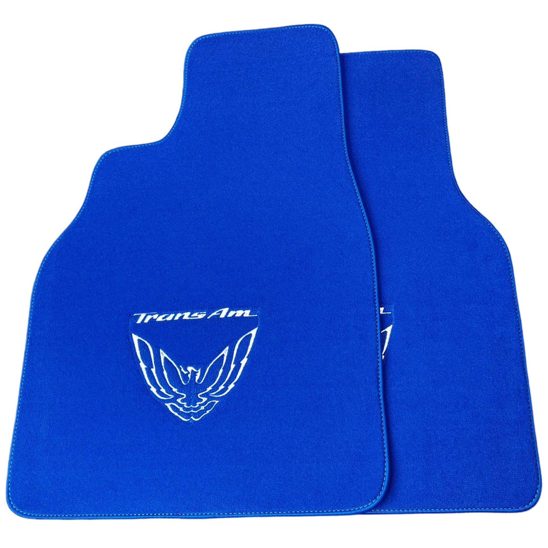 Blue Floor Mats for Pontiac FireBird (1993-2002) with Trans Am Logo - AutoWin